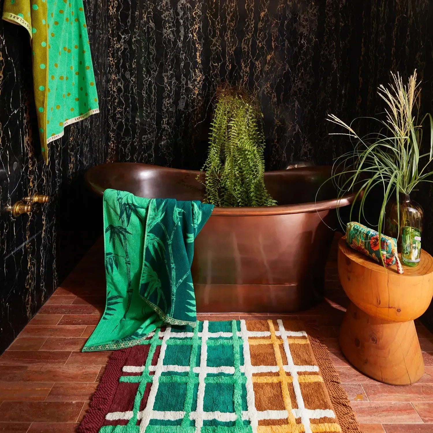 Karina Bath Mat - Verdant-Soft Furnishings-Sage & Clare-The Bay Room