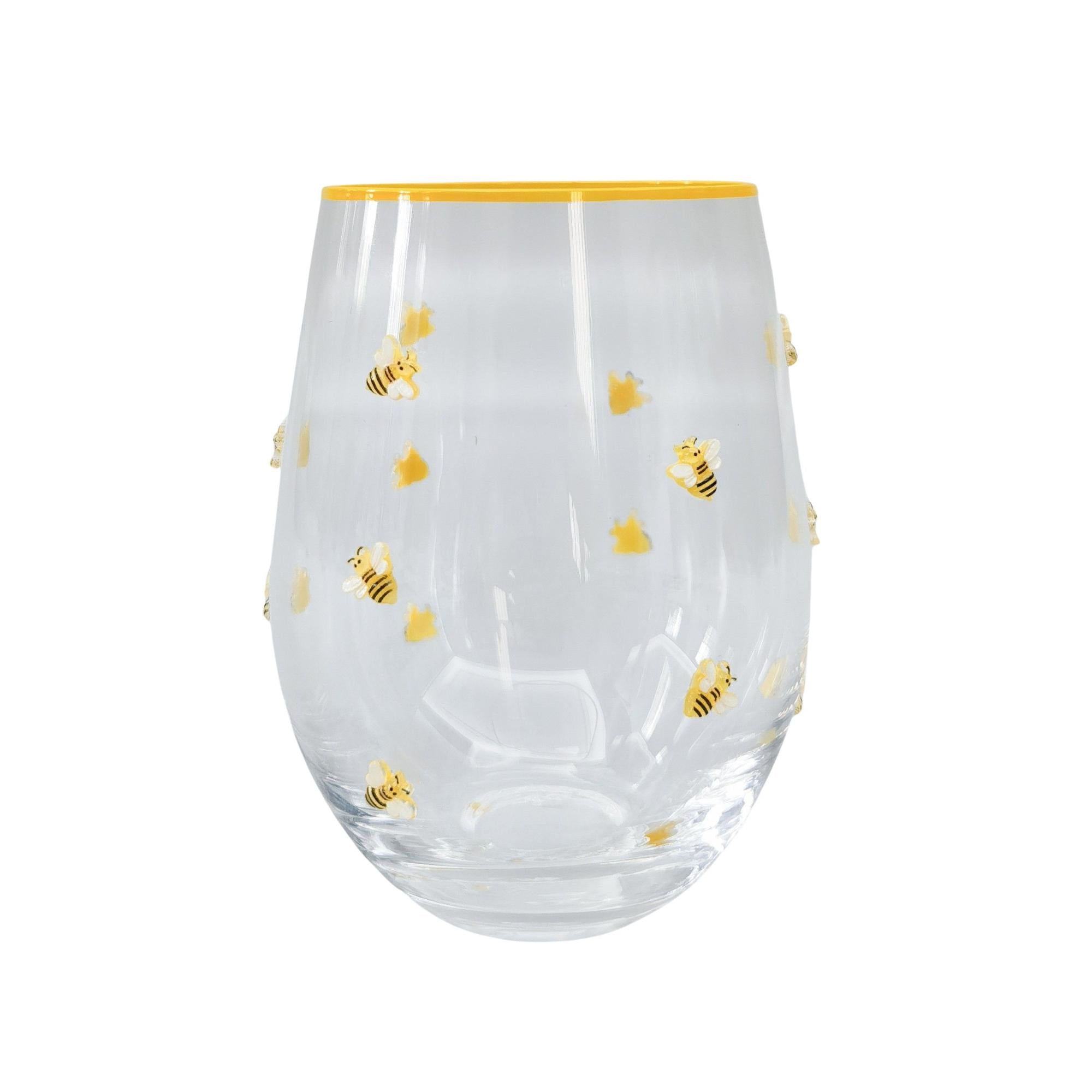 Kaya Bee Stemless Glass Yellow 12cm-Dining & Entertaining-Urban Products-The Bay Room