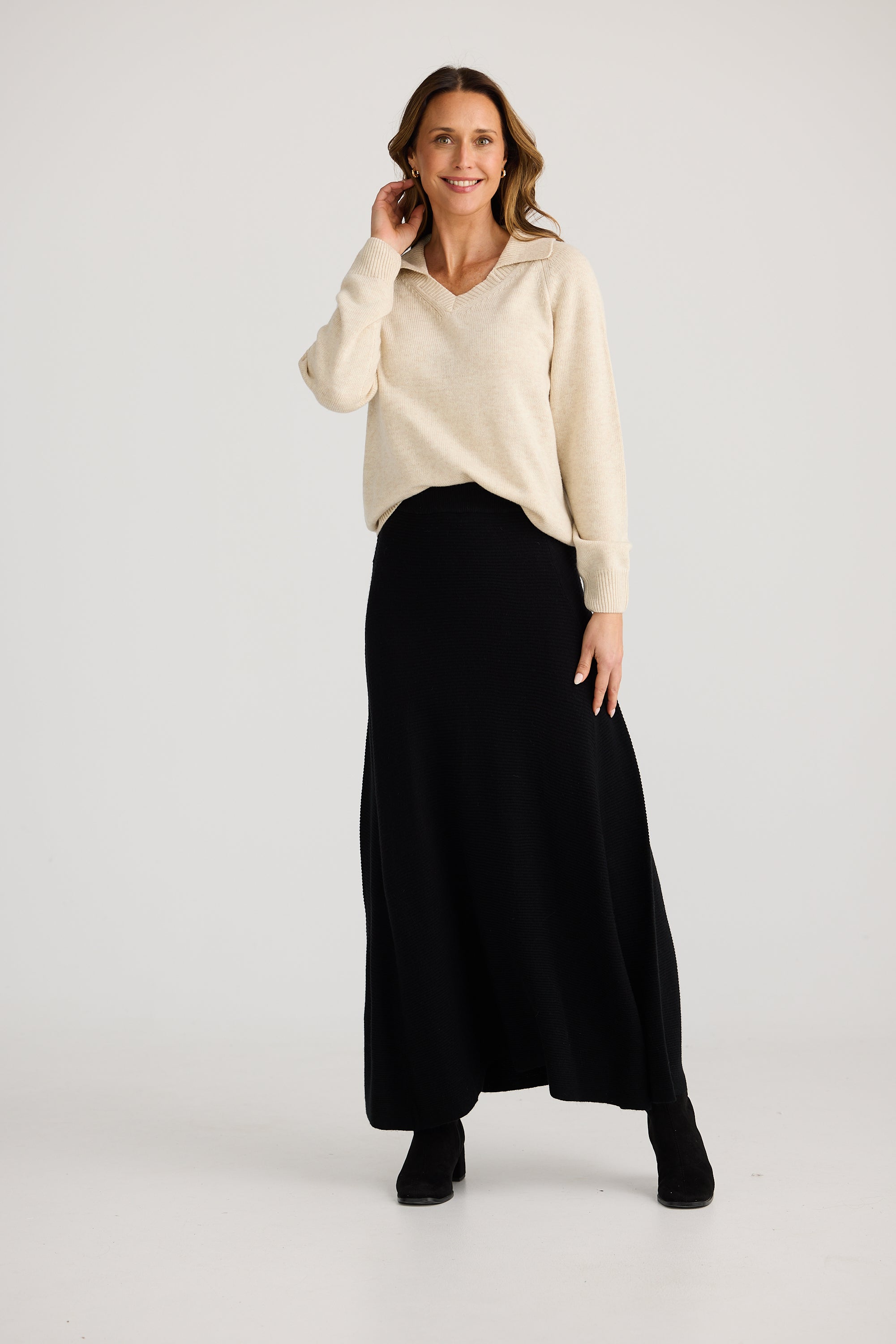 Kennedy Knit Skirt - Black-Tops-Brave & True-The Bay Room