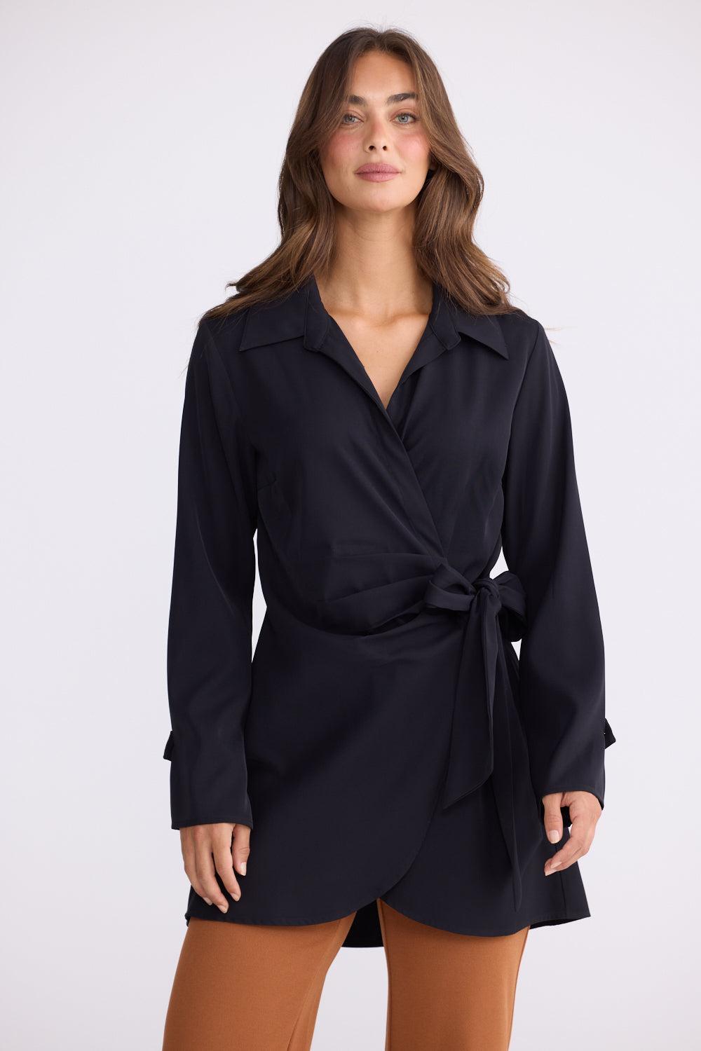 Kensington Shirt - Black-Tops-Brave & True-The Bay Room
