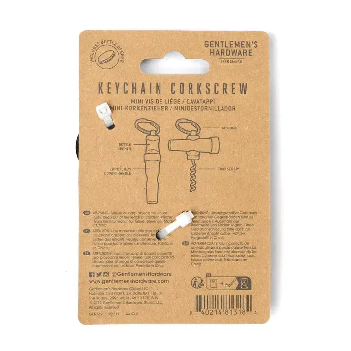 Keychain Corkscrew-Fun & Games-Gentlemen's Hardware-The Bay Room