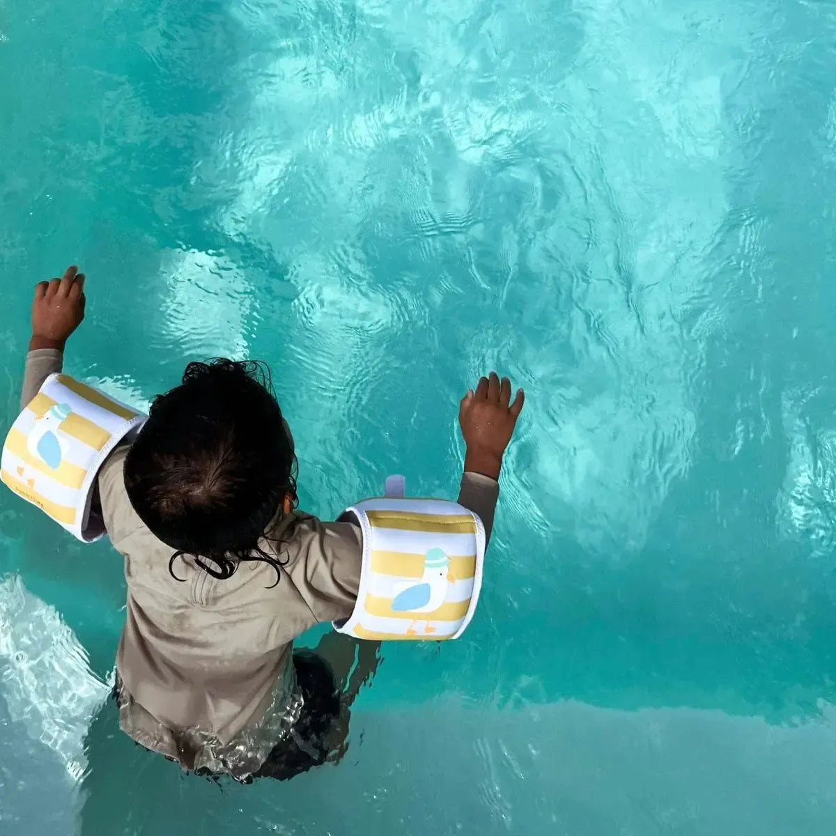 Kids Floaties Sammy the Seagull Mustard Stripe-Travel & Outdoors-Sunny Life-The Bay Room