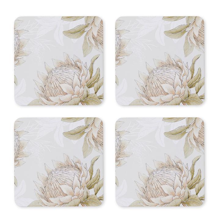 King Protea Square Coaster Set of 4-Dining & Entertaining-Madras Link-The Bay Room