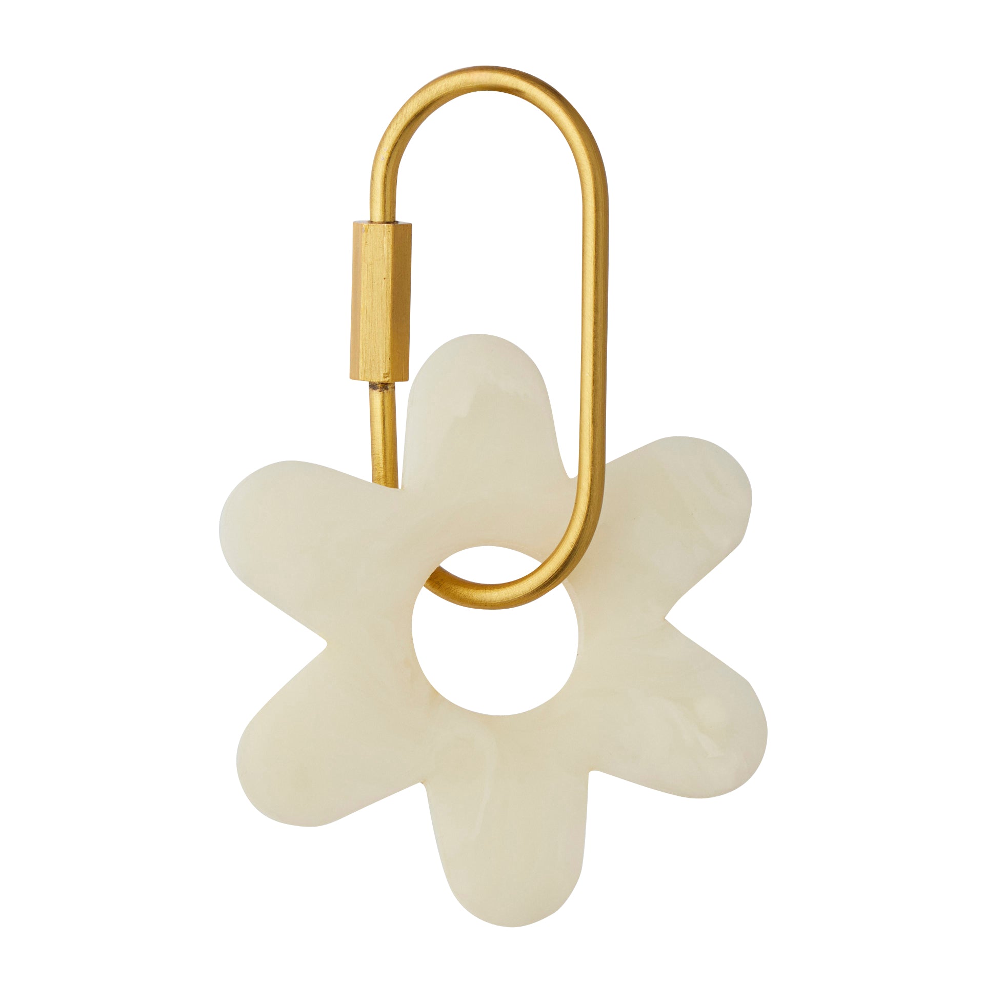 Kip Resin Flower Key Ring 7cm Ivory-Coast To Coast Home-The Bay Room