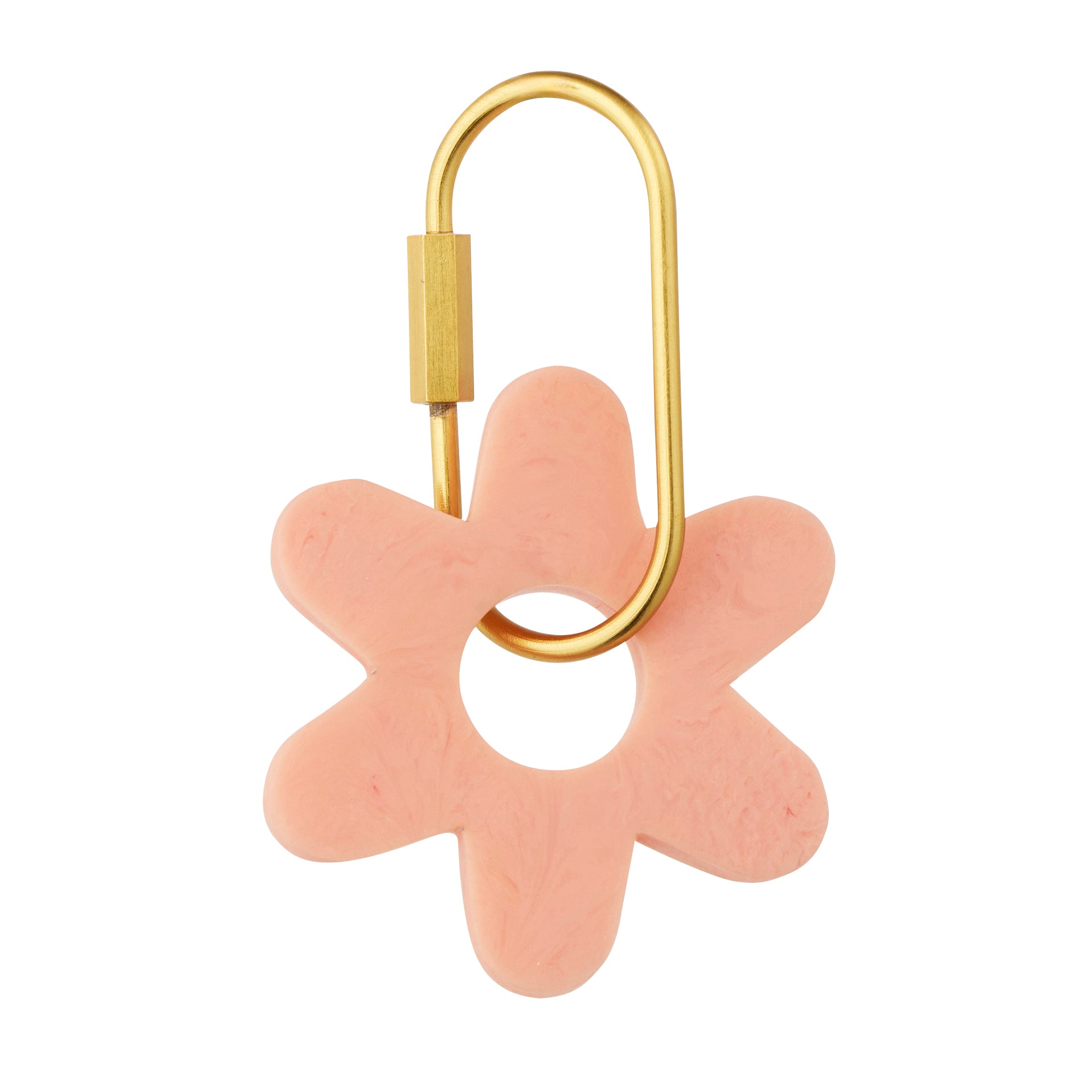 Kip Resin Flower Key Ring 7cm Peach-Coast To Coast Home-The Bay Room