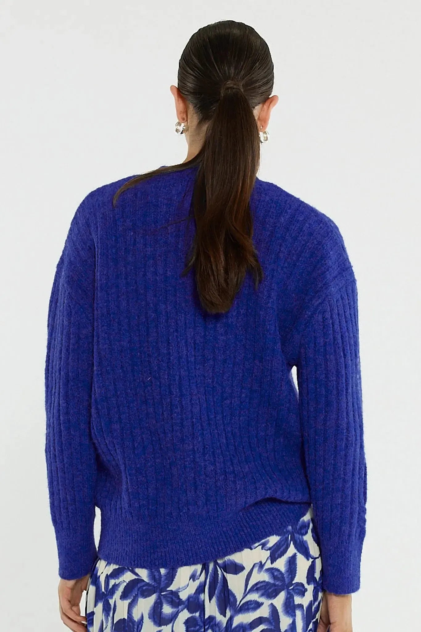 Kira Cable Jumper - Cobalt-Knitwear & Jumpers-SASS-The Bay Room