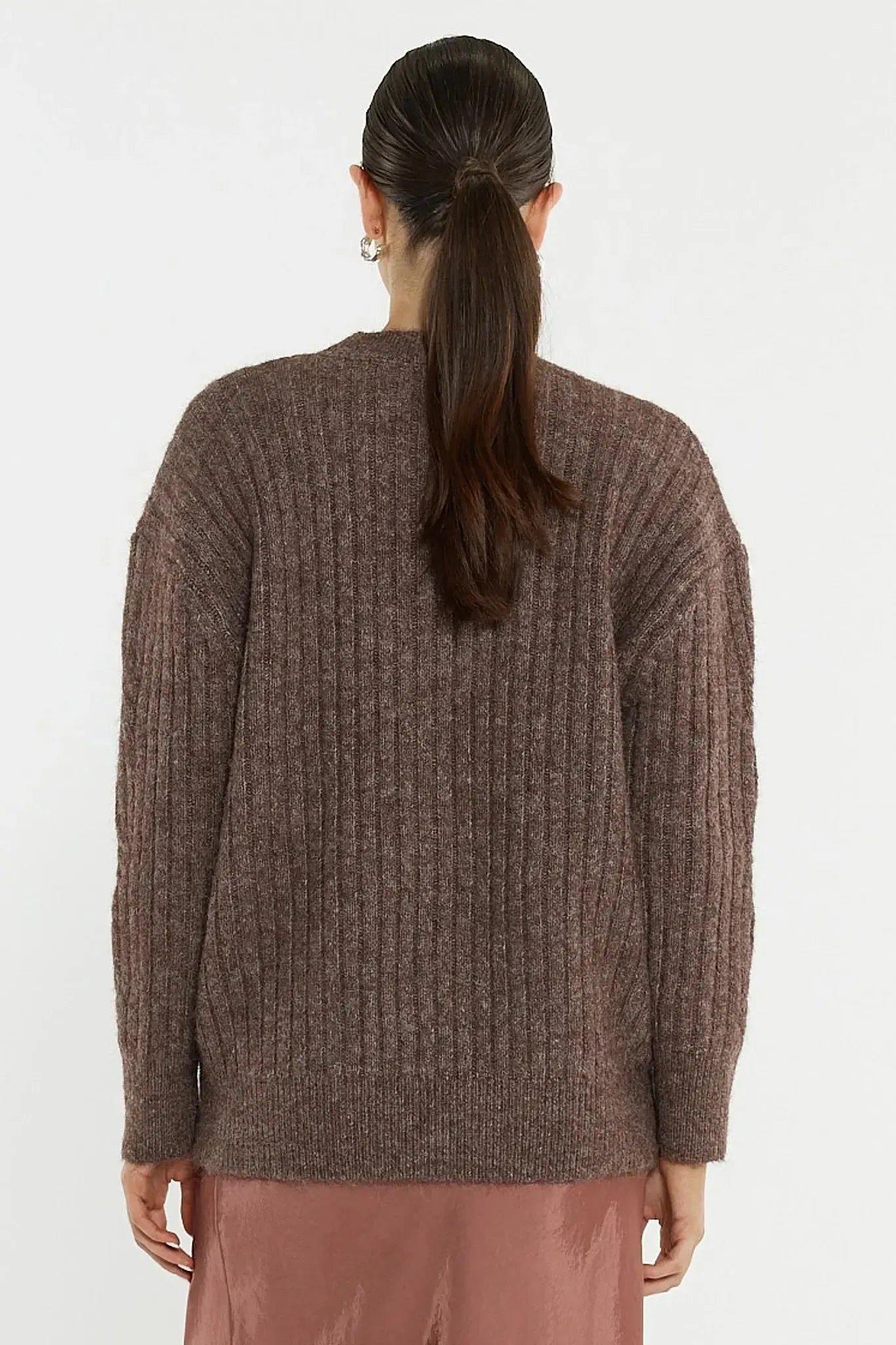 Kira Cable Jumper - Dusty Rose-Knitwear & Jumpers-SASS-The Bay Room