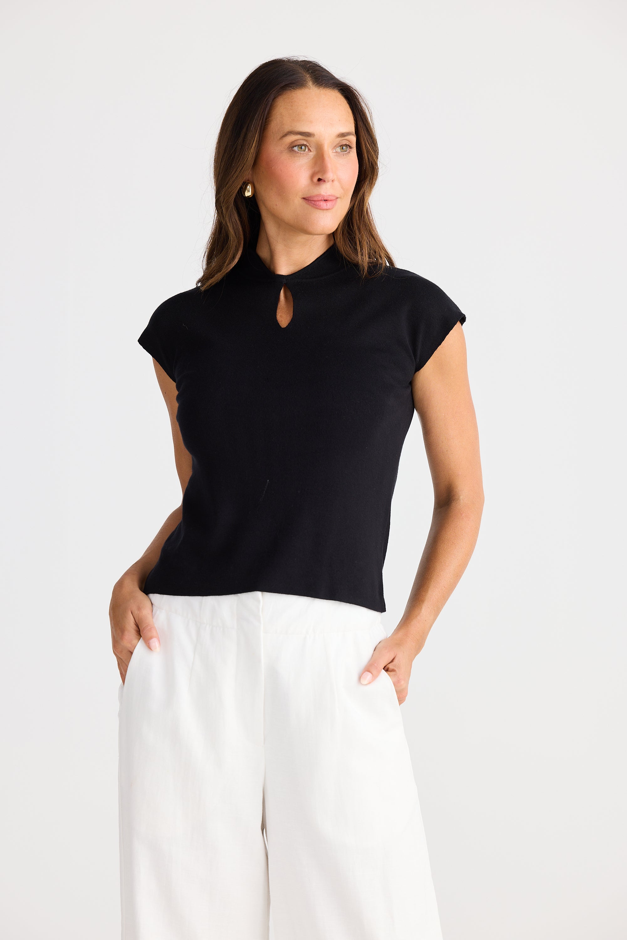 Kyoto Knit Top - Black-Tops-Brave & True-The Bay Room