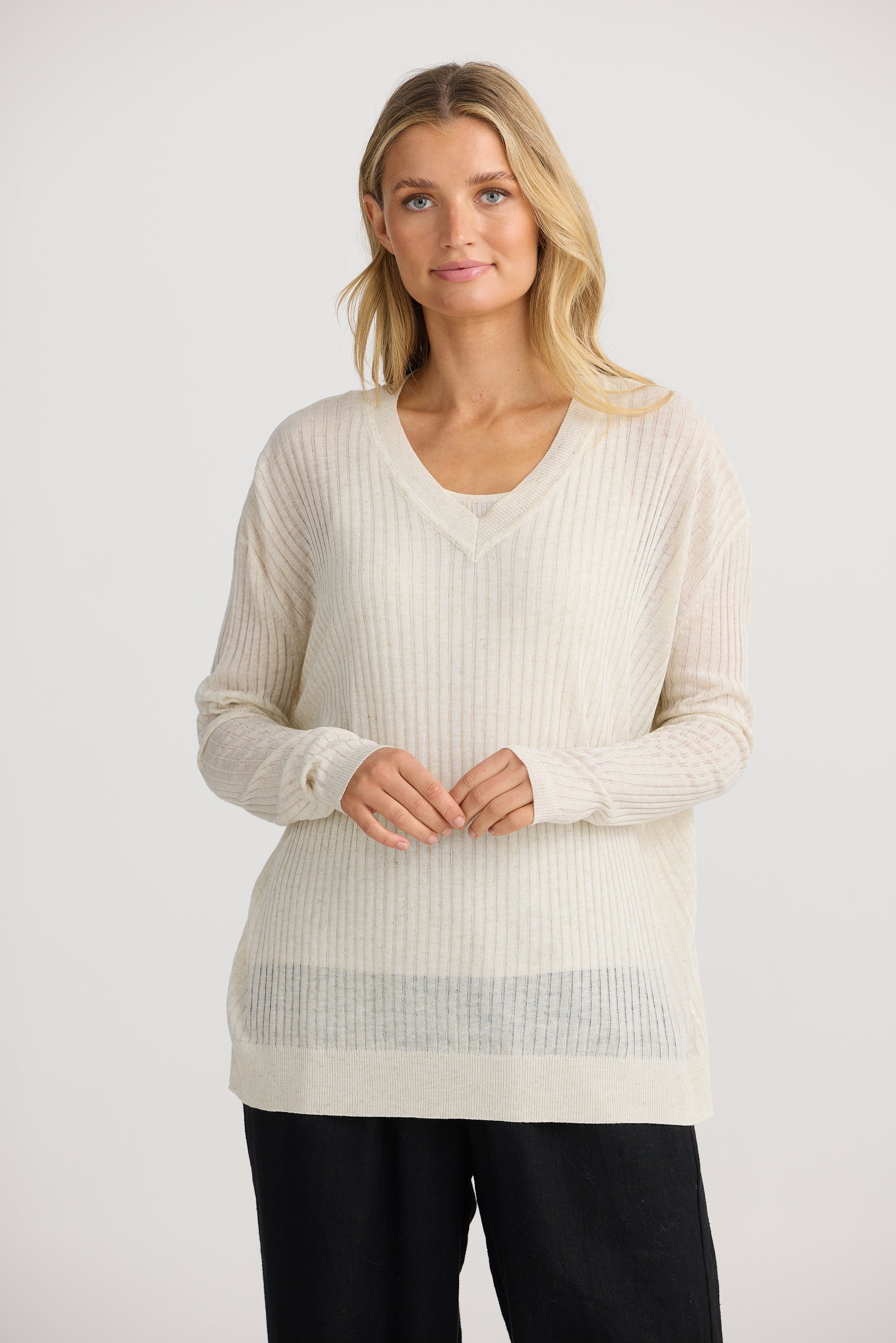 La Paz Knit Set - Natural-Knitwear & Jumpers-The Shanty Corporation-The Bay Room