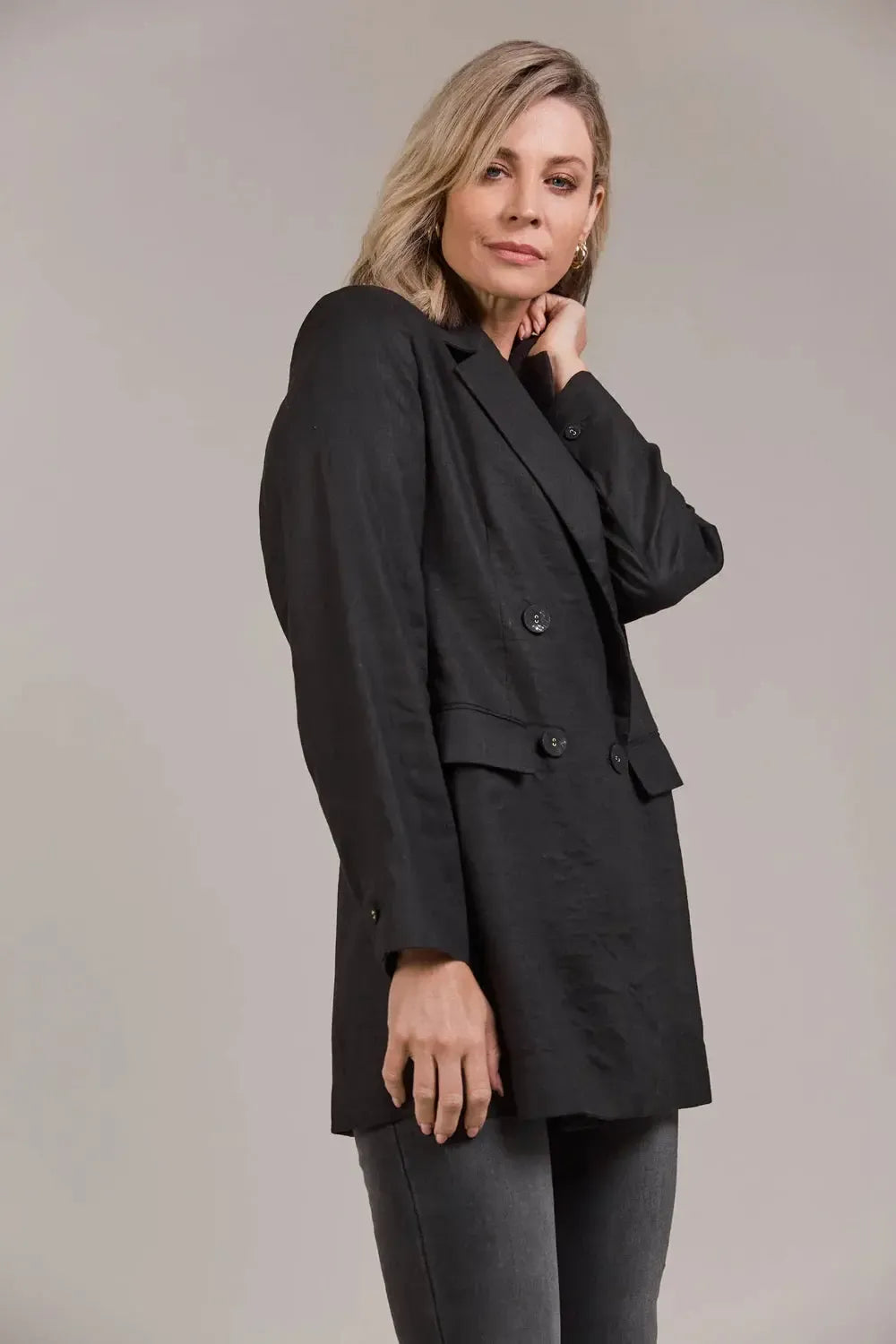 Laax Blazer - Black-Jackets, Coats & Vests-Eb & Ive-The Bay Room