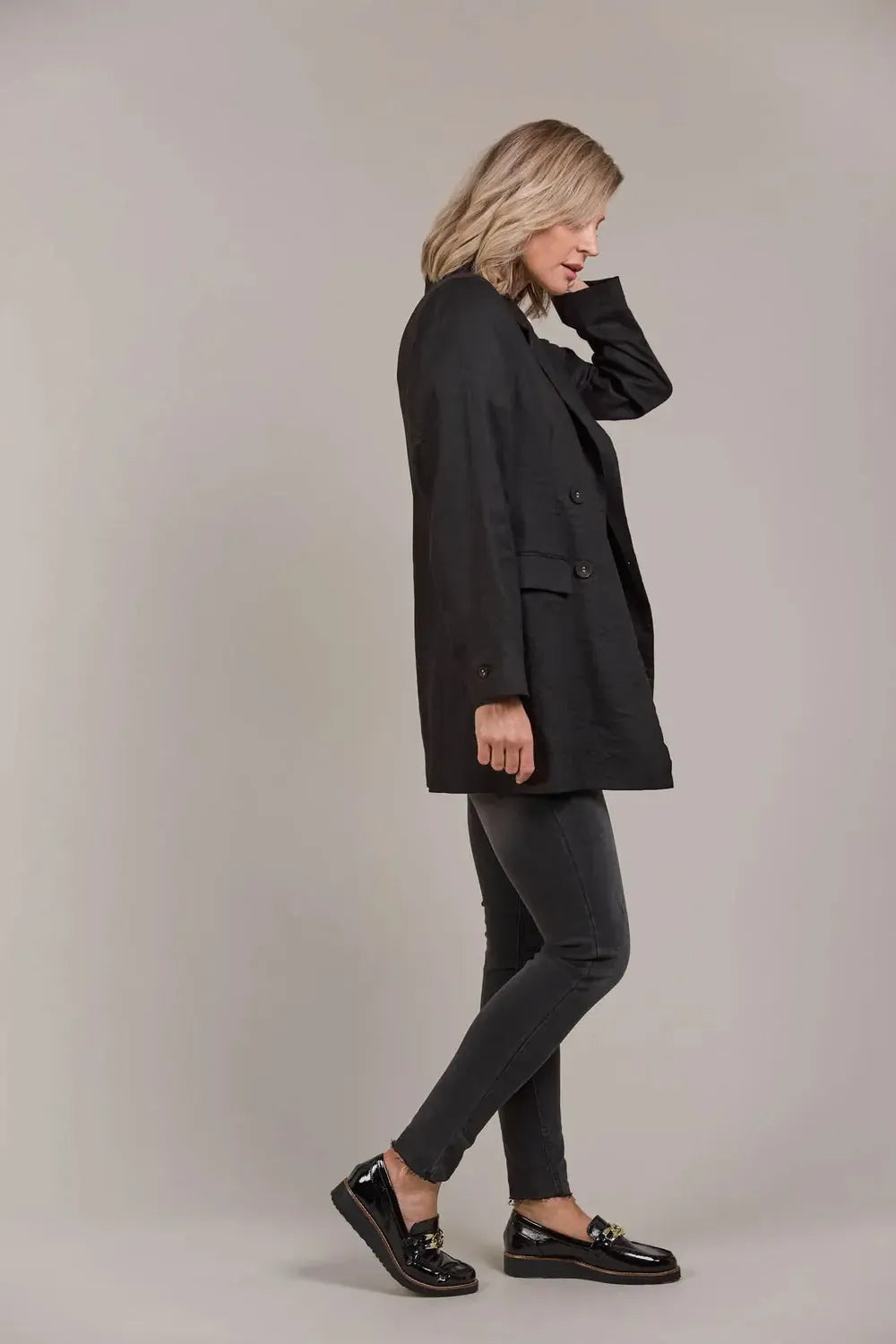 Laax Blazer - Black-Jackets, Coats & Vests-Eb & Ive-The Bay Room