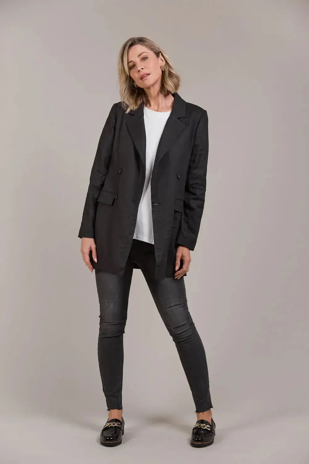 Laax Blazer - Black-Jackets, Coats & Vests-Eb & Ive-The Bay Room