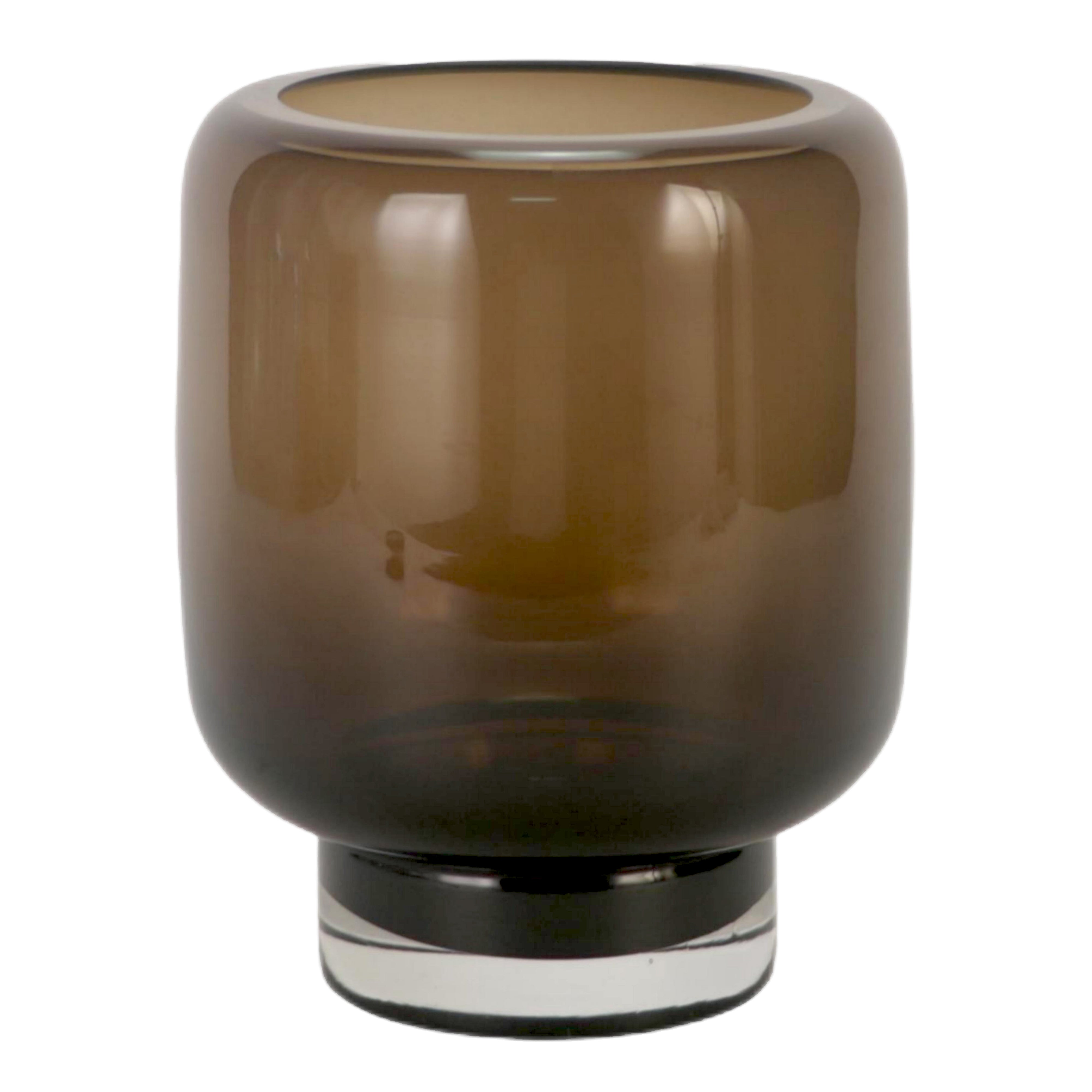 Langdon Glass Urn Brown Large-Pots, Planters & Vases-Pure Homewares-The Bay Room