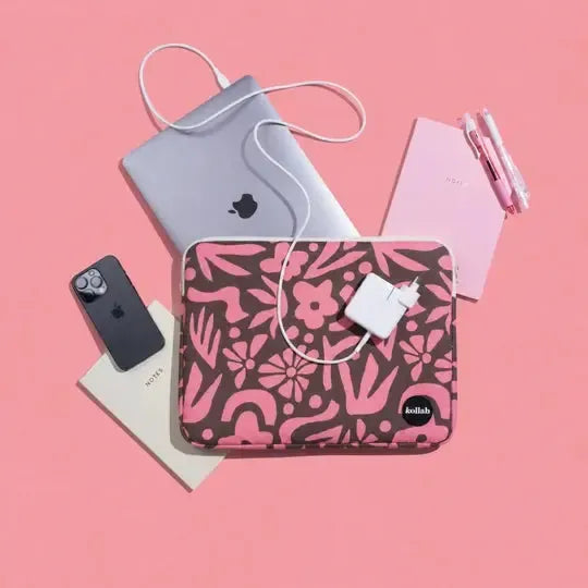 Laptop Case Peach Bloom-Travel & Outdoors-Kollab-The Bay Room