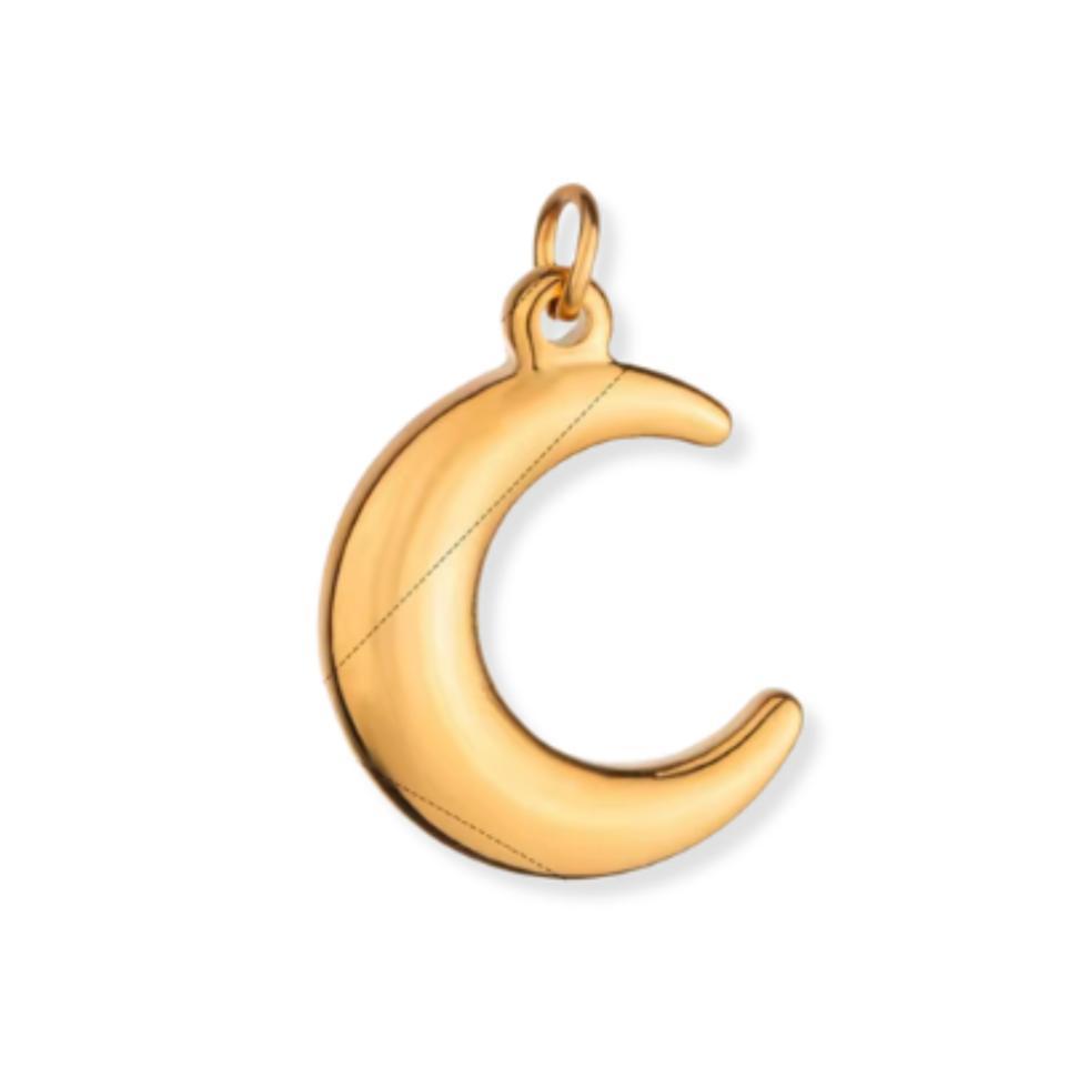 Latch & Lock Charms Gold-Jewellery-By Barny-Crescent Moon-The Bay Room