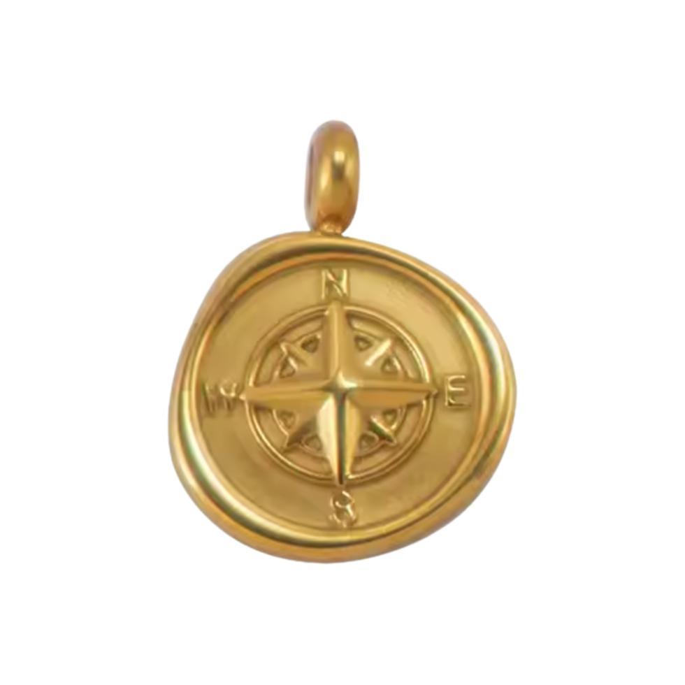 Latch & Lock Charms Gold-Jewellery-By Barny-Compass-The Bay Room
