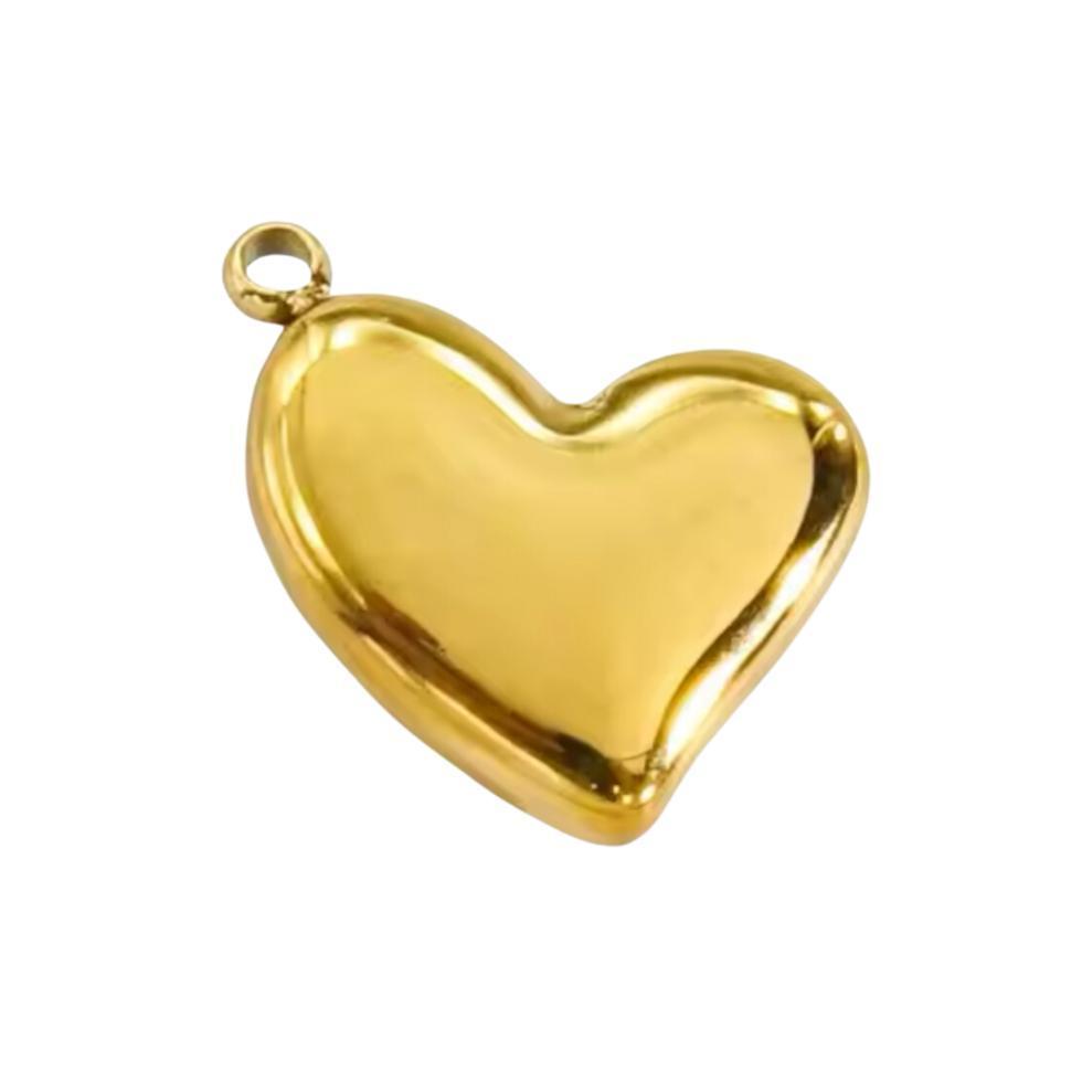 Latch & Lock Charms Gold-Jewellery-By Barny-Bubble Heart-The Bay Room