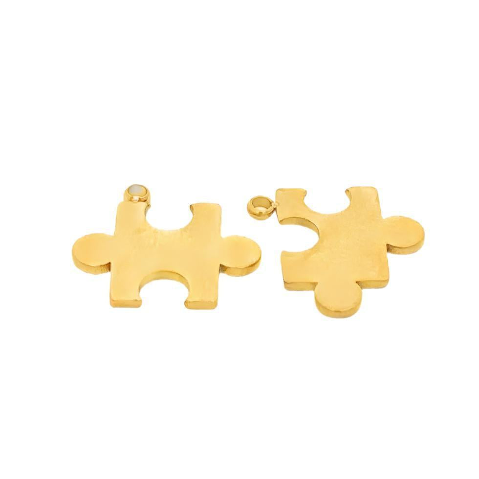 Latch & Lock Charms Gold-Jewellery-By Barny-Puzzle Piece (Price per half)-The Bay Room