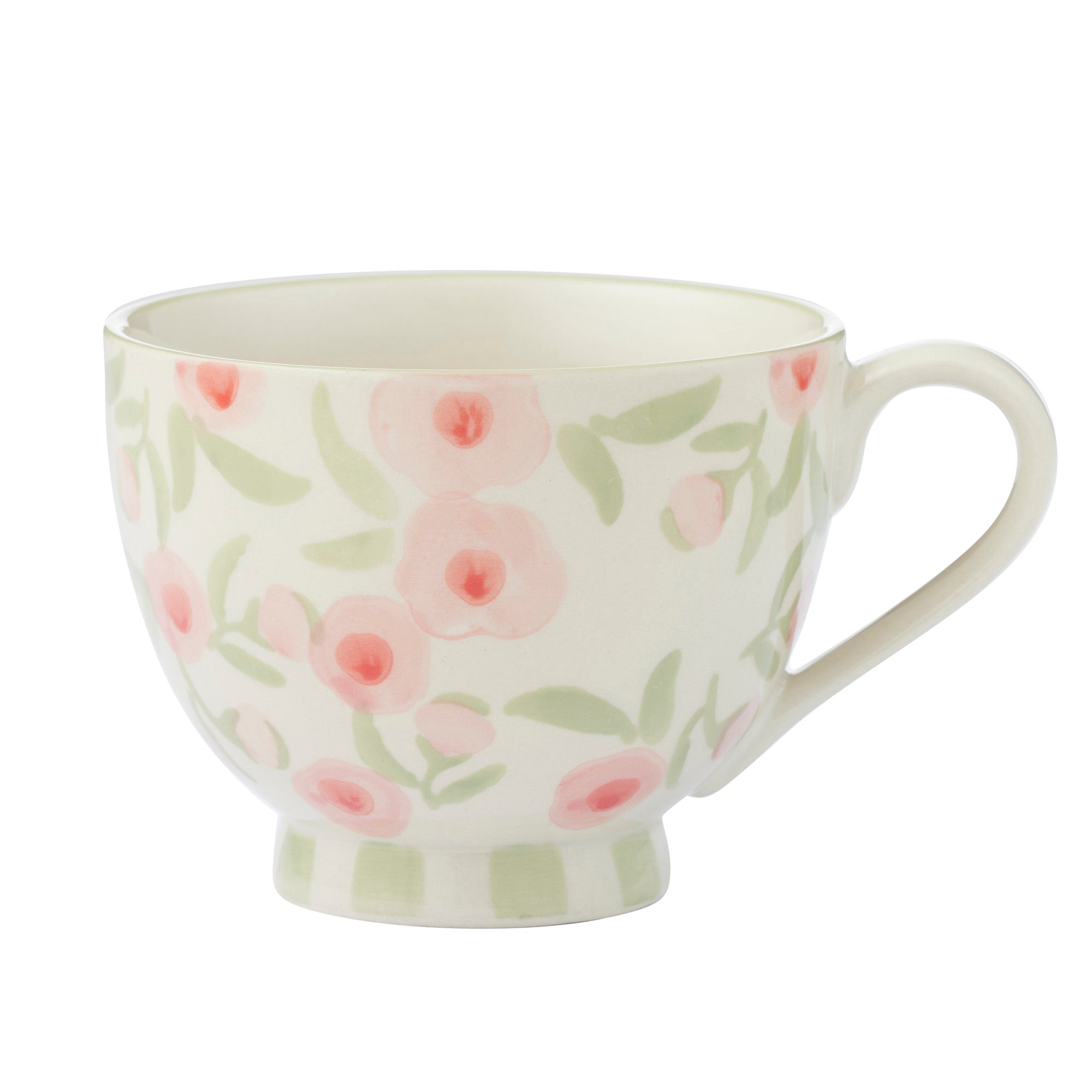 Lauren Ceramic Mug 11x14x8.5cm Green/Pink-Dining & Entertaining-Coast To Coast Home-The Bay Room