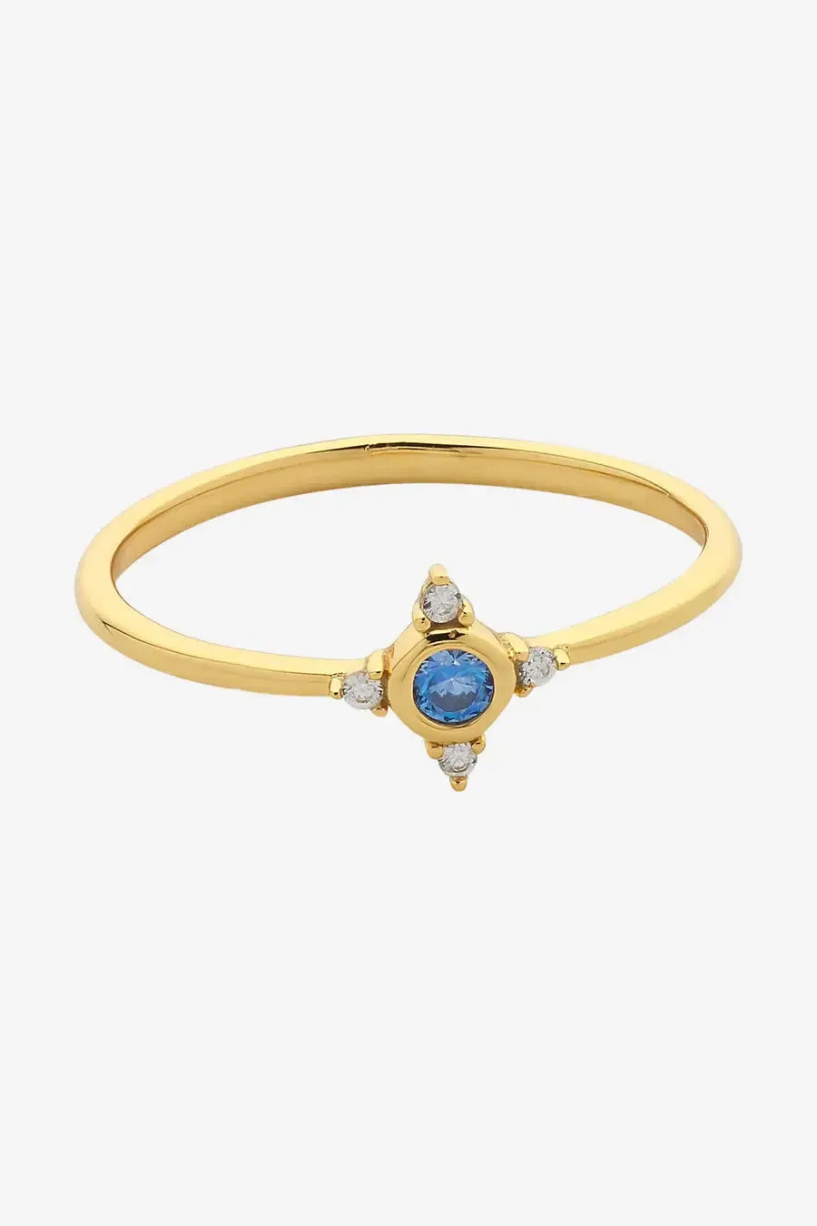 Lauren Soft Gold Aqua Ring-Jewellery-Liberte-The Bay Room