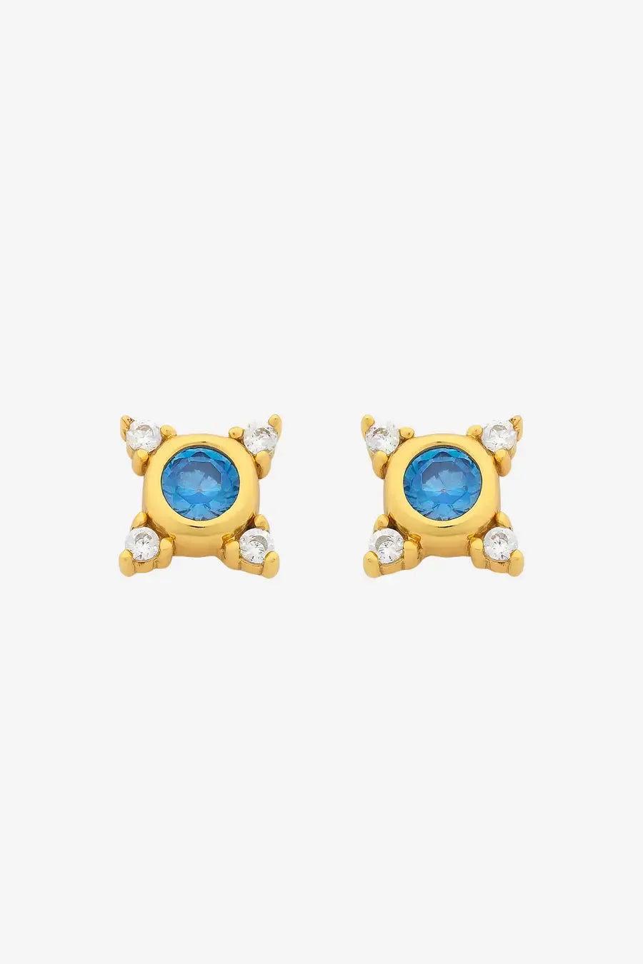 Lauren Soft Gold Aqua Stud-Jewellery-Liberte-The Bay Room