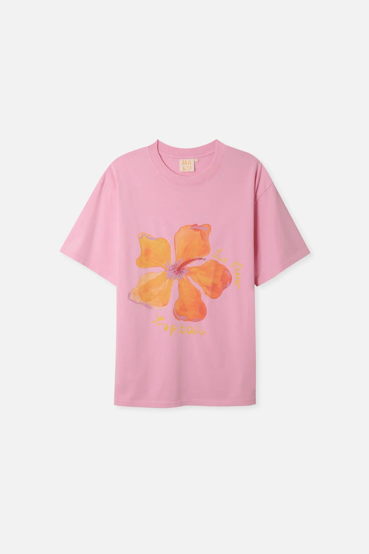 Le Fleur Tropical Oversize Tee - Baby Pink & Floral