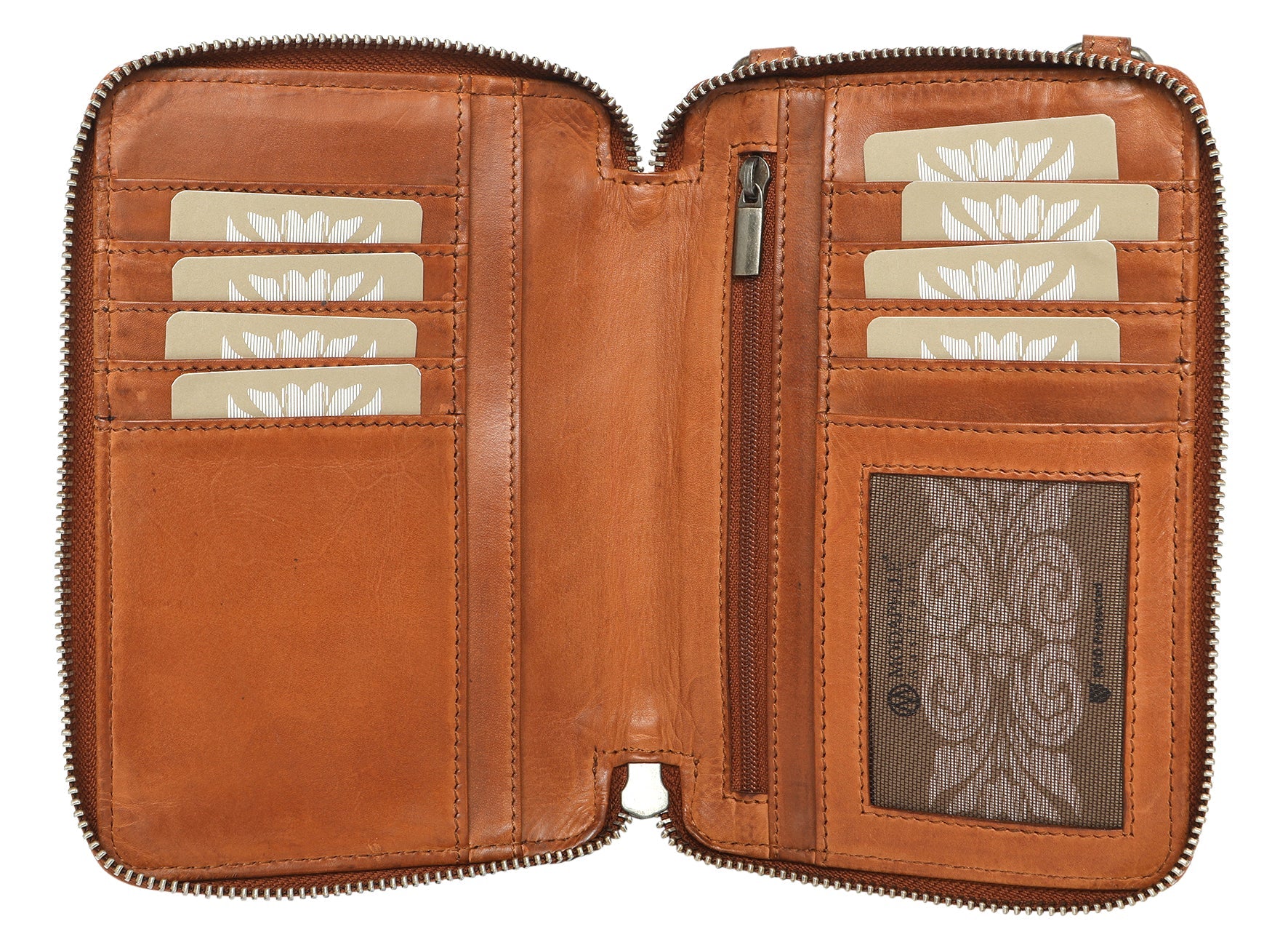Leather Cross Body Organiser - Tan-Bags & Clutches-Modapelle-The Bay Room