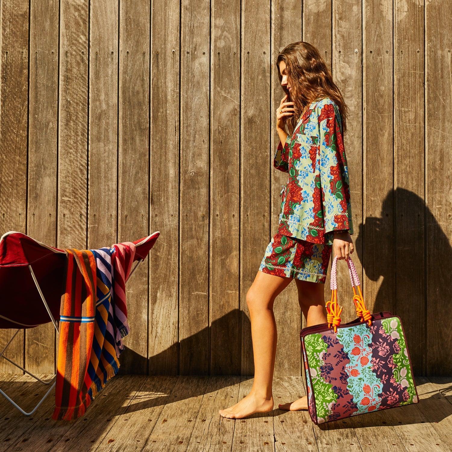 Leilani Tote Bag - Garnet-Sage & Clare-The Bay Room