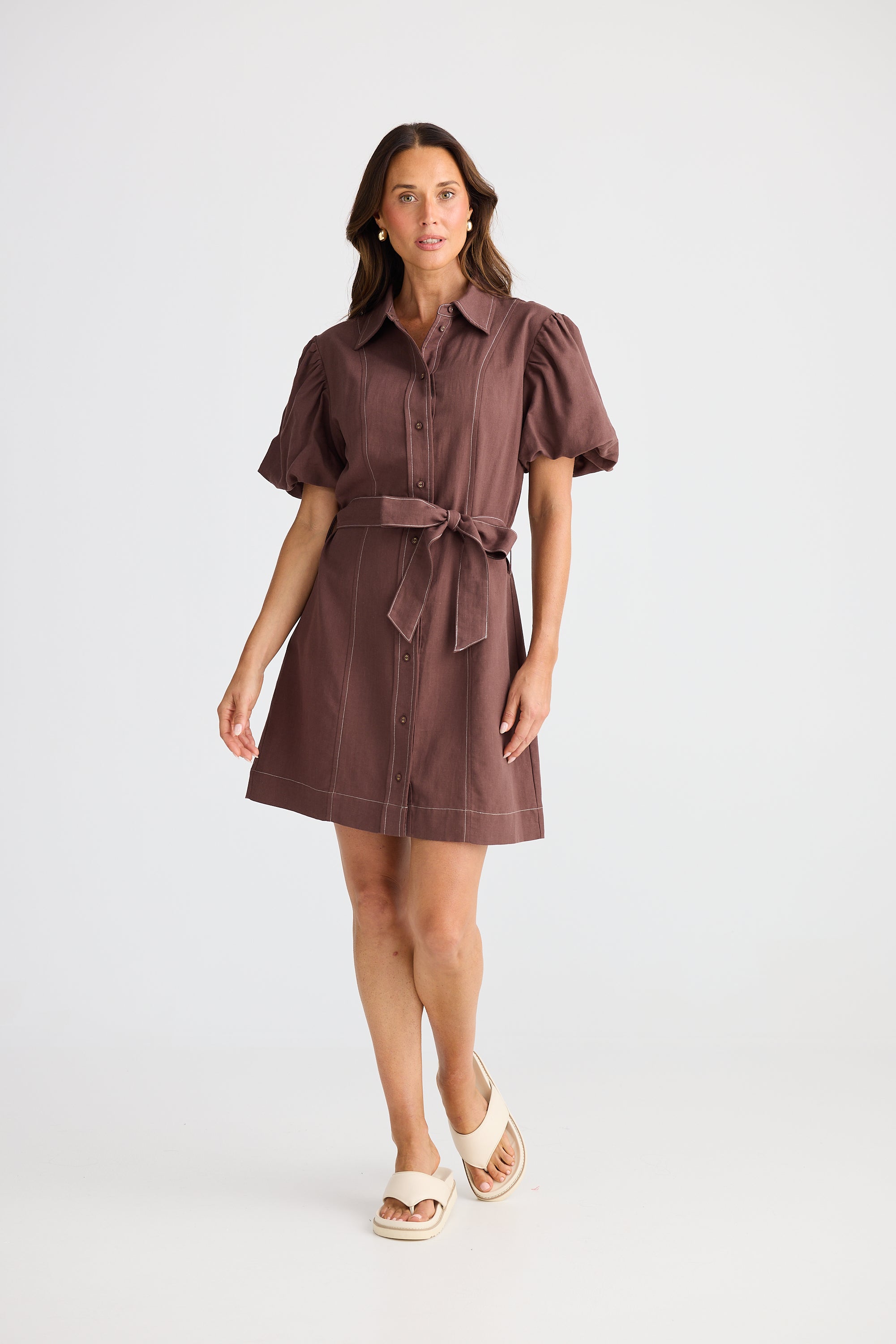 Lenni Dress - Chocolate-Dresses-Brave & True-The Bay Room