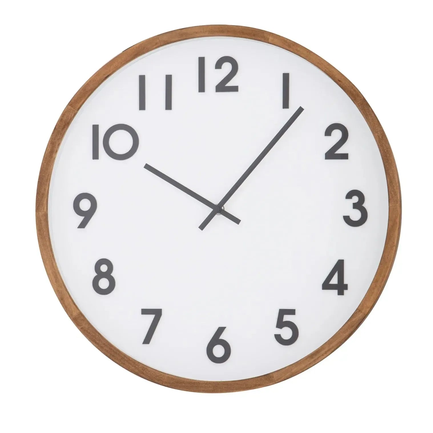 Leonard Wall Clock 41.5cm Brown &White-Wall Decor-Amalfi-The Bay Room