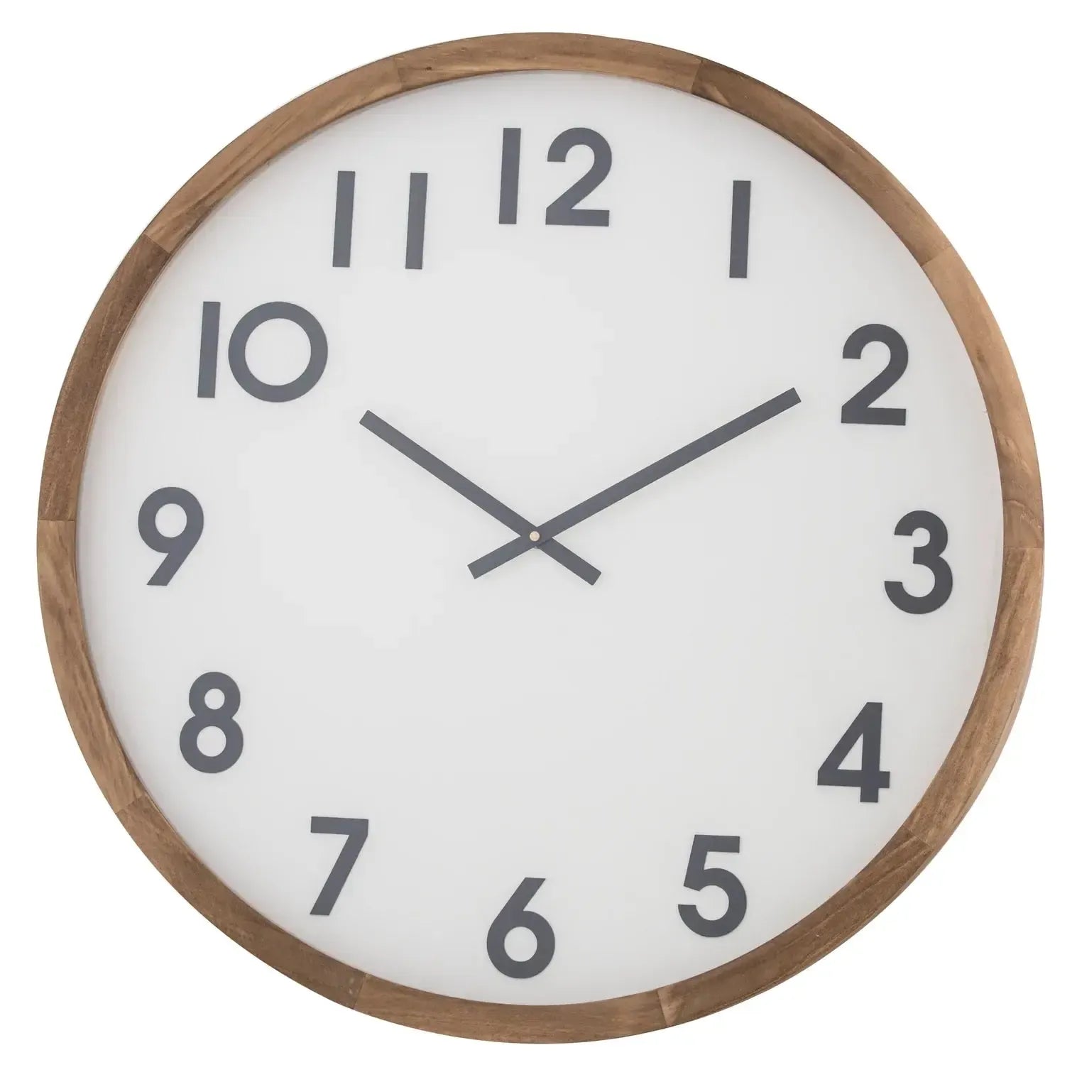 Leonard Wall Clock 61cm Brown & White-Wall Decor-Amalfi-The Bay Room