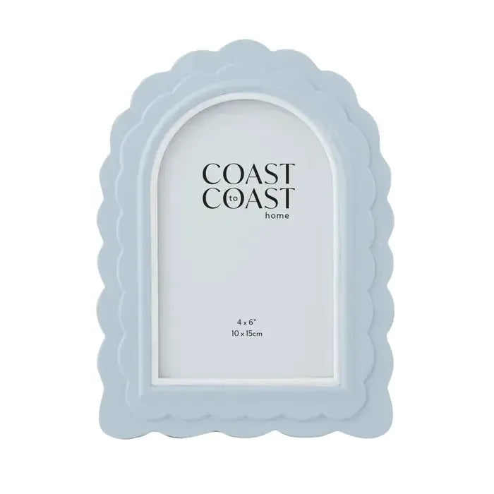 Lexi Resin 4x6 Photo Frame 15x20cm Blue/White-Decor Items-Coast To Coast Home-The Bay Room
