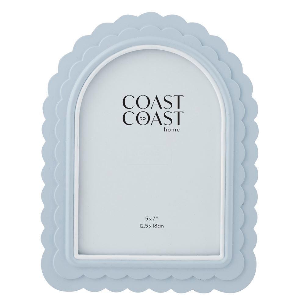 Lexi Resin 5x7 Photo Frame 18x23cm Blue/White-Decor Items-Coast To Coast Home-The Bay Room