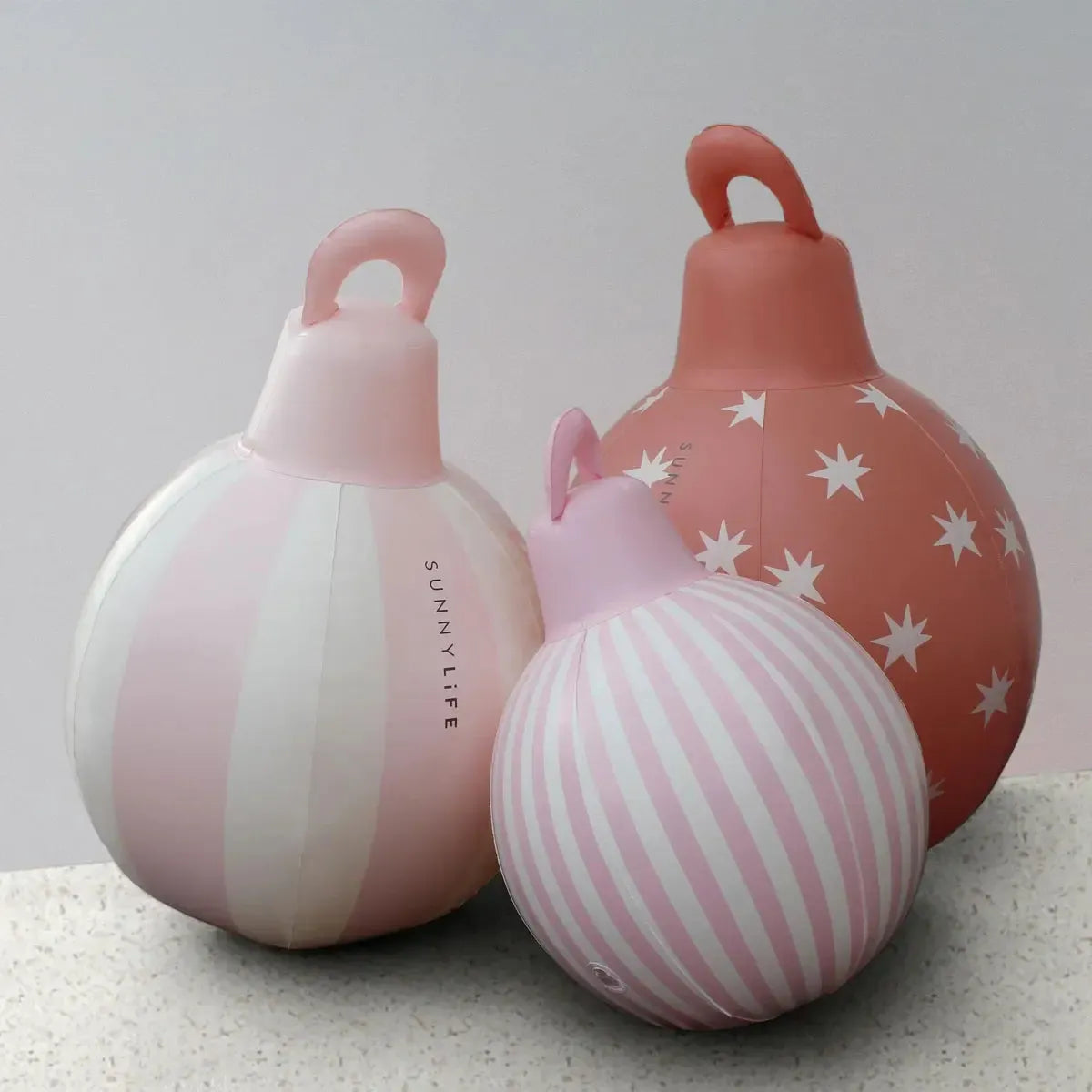 Light Up Christmas Baubles Red Set of 3-Sunny Life-The Bay Room