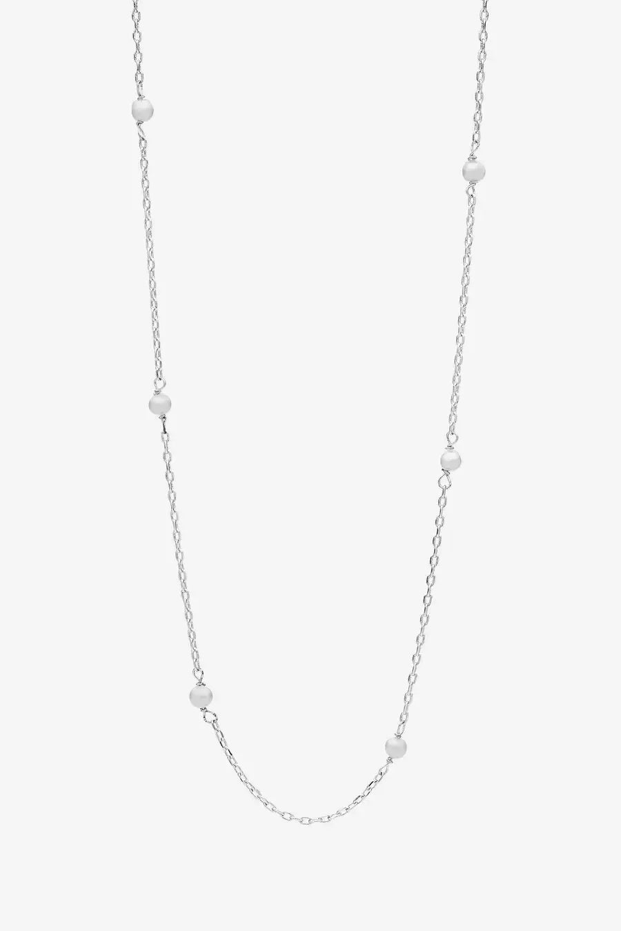 Lilibet Silver Pearl Necklace-Jewellery-Liberte-The Bay Room