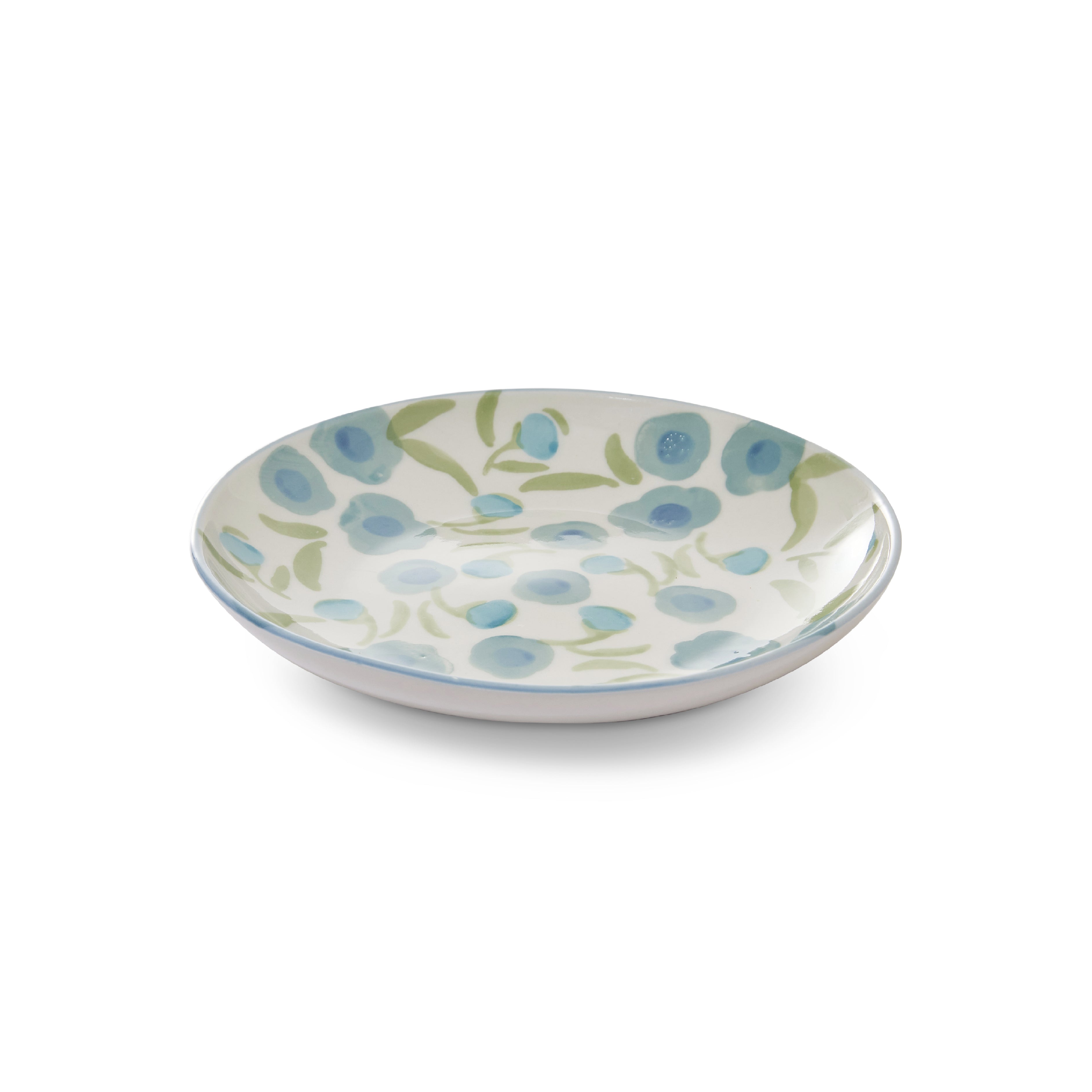 Lillian Blue/Green Small Plate-Dining & Entertaining-Madras Link-The Bay Room