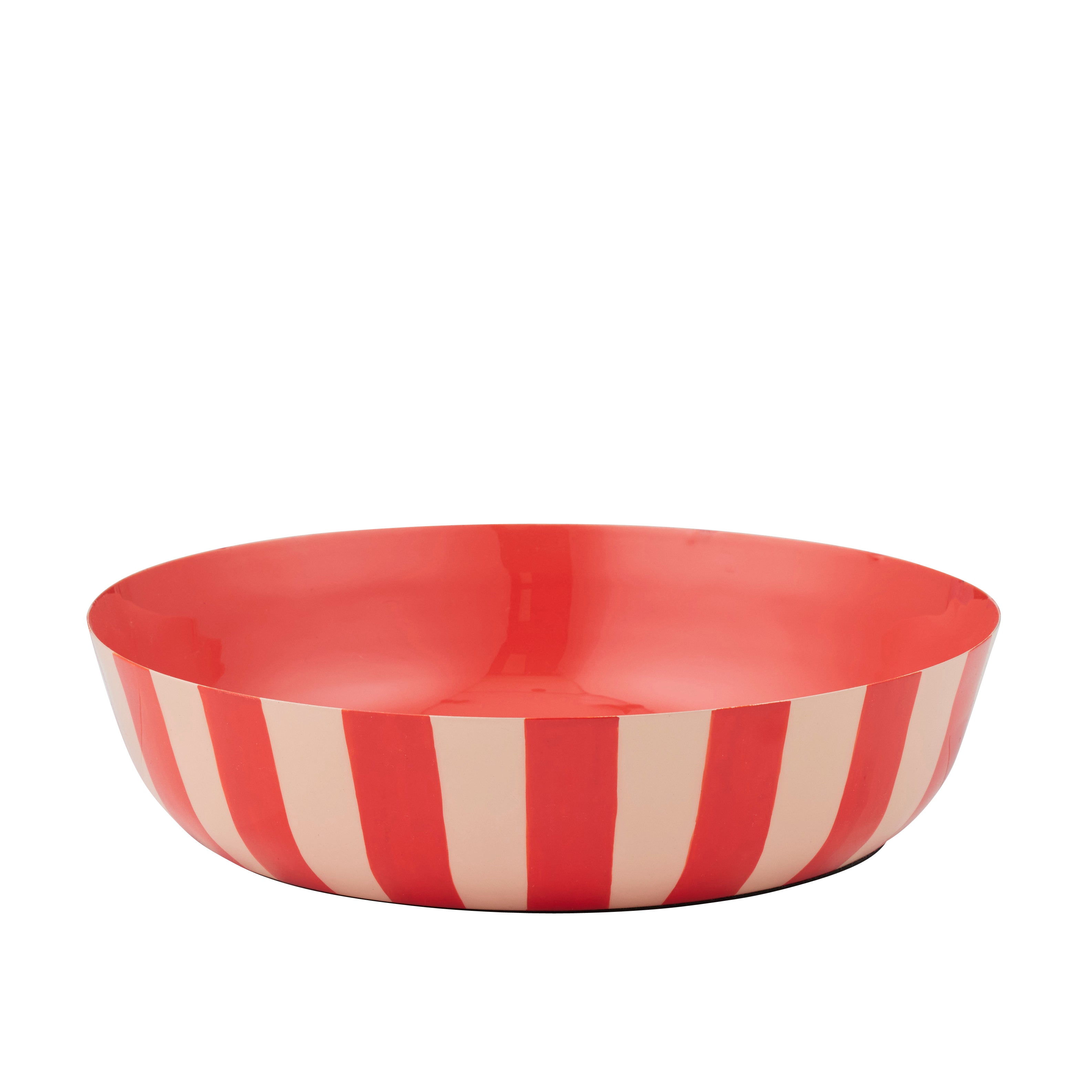 Linear Metal Bowl 30x7cm Nude/Tomato-Decor Items-Coast To Coast Home-The Bay Room