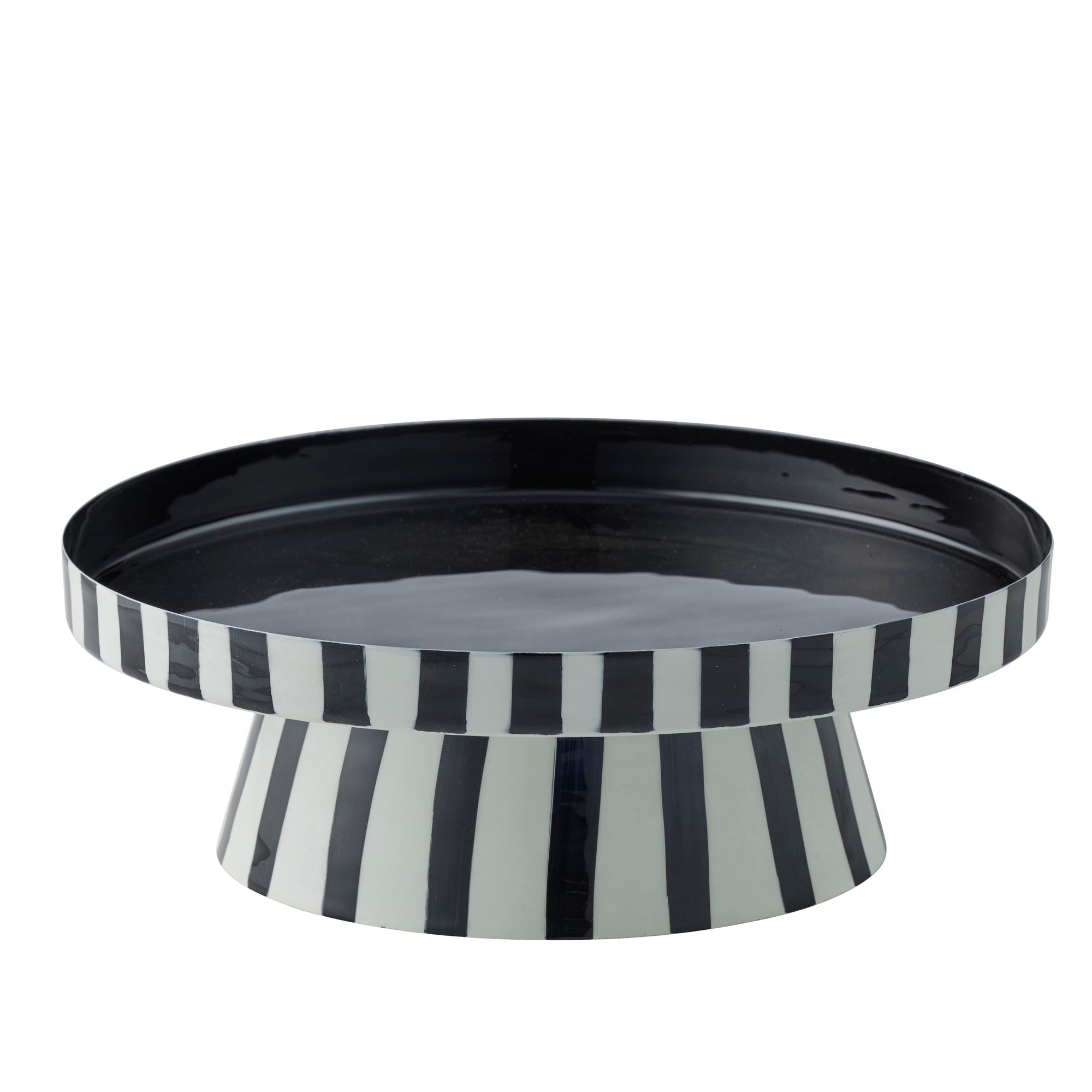 Linear Metal Cake Stand 35x12cm Ivory/Black-Dining & Entertaining-Coast To Coast Home-The Bay Room