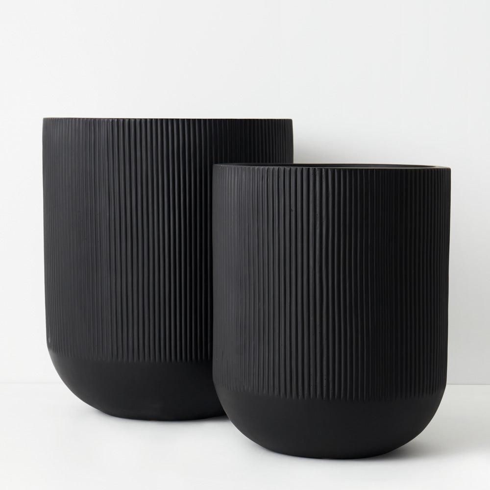 Linear Pot Black - Tall-Pots, Planters & Vases-Floral Interiors-The Bay Room