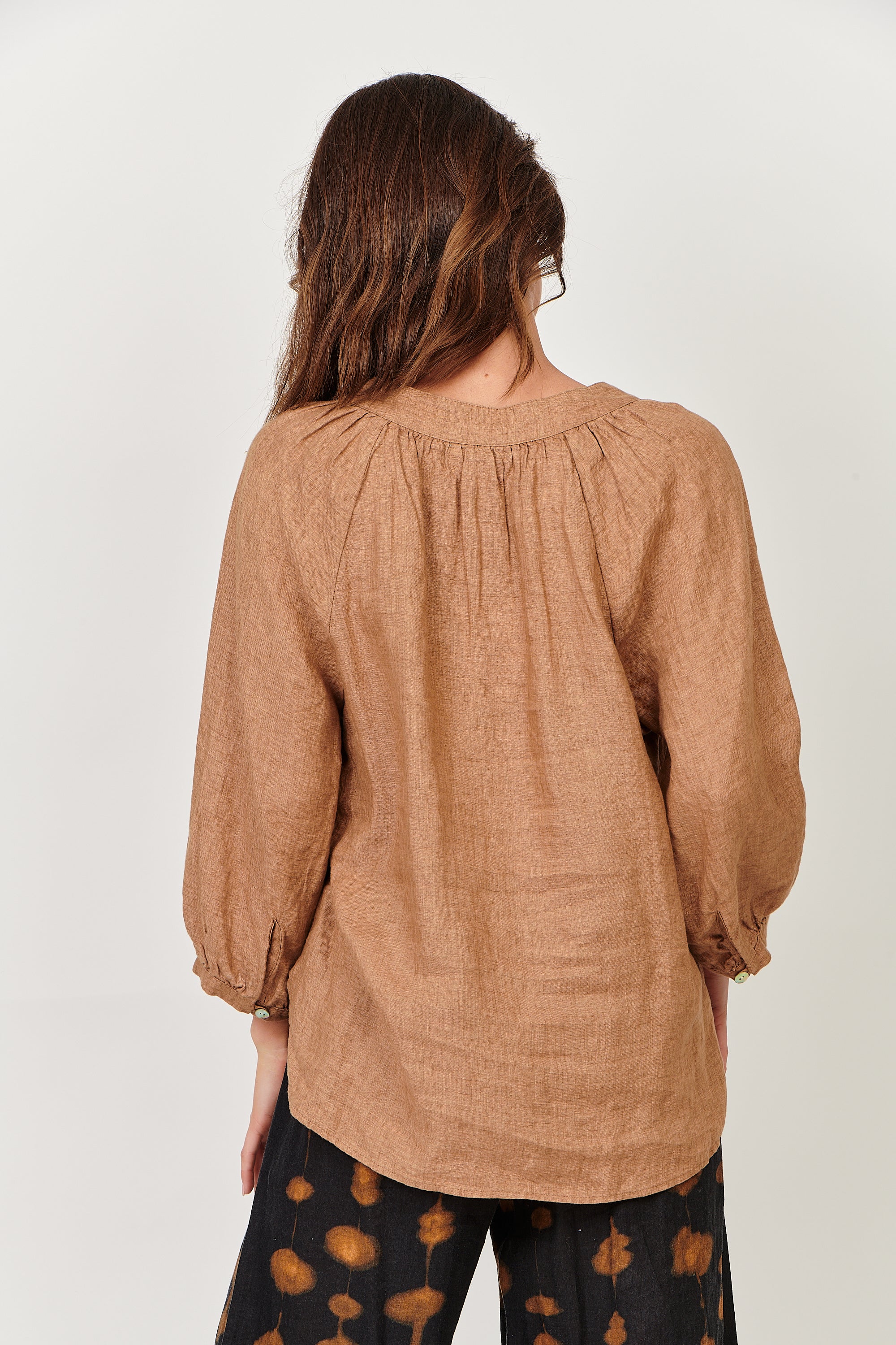 Linen Top - Chai-Tops-Naturals by O&J-The Bay Room