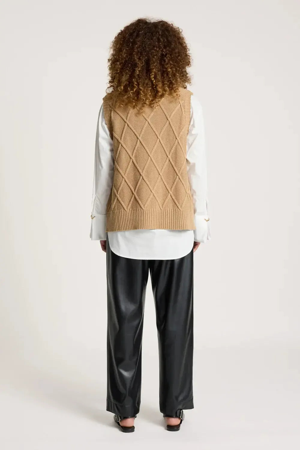Liora Knit Vest - Mocha-Jackets, Coats & Vests-Eb & Ive-The Bay Room