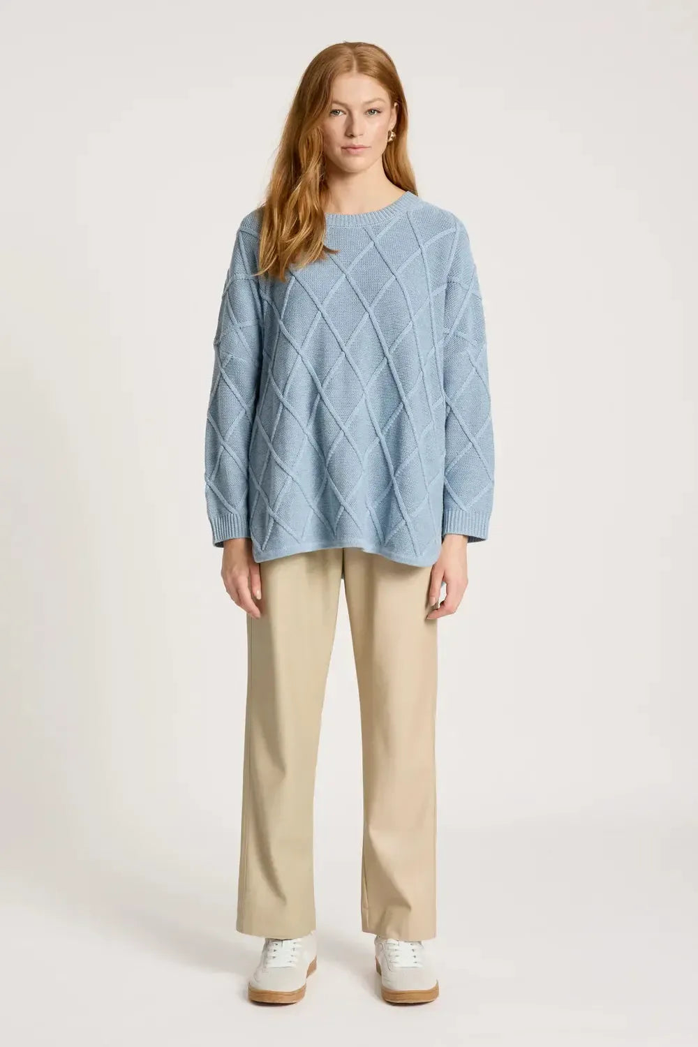 Liora Relaxed Jumper - Lake-Knitwear & Jumpers-Eb & Ive-The Bay Room
