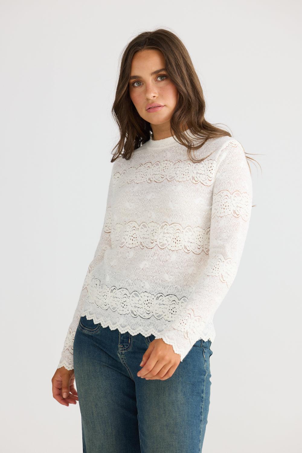 Liora Top - White-Tops-Talisman-The Bay Room