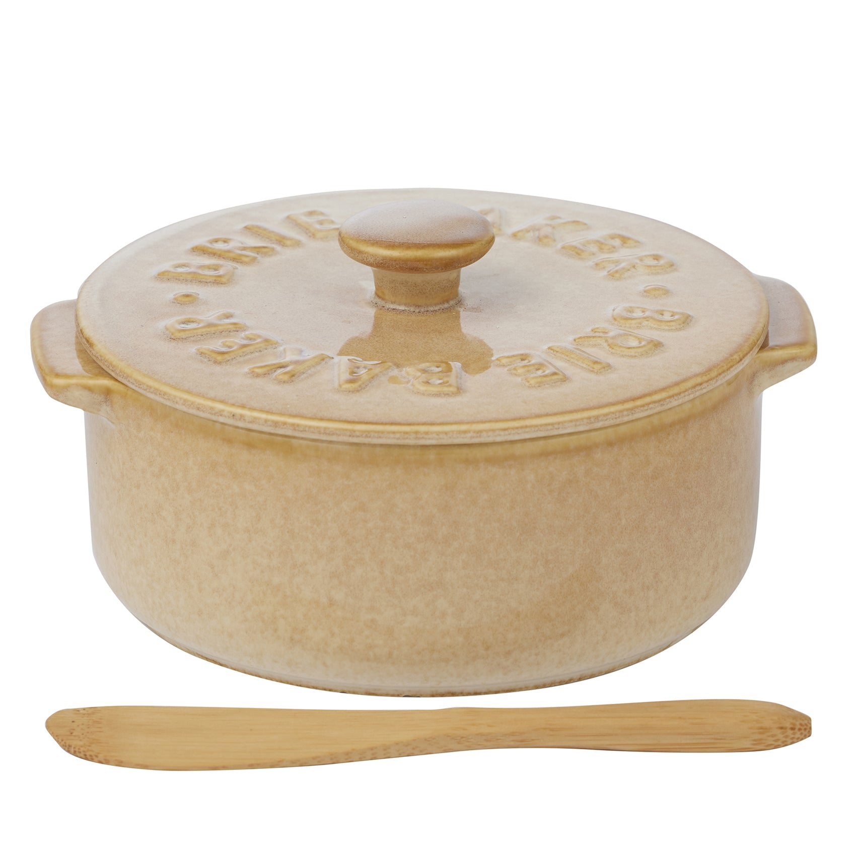 Loire Ceramic Brie Baker 13.5x16x7.5cm Natural-Kitchenware-Coast To Coast Home-The Bay Room