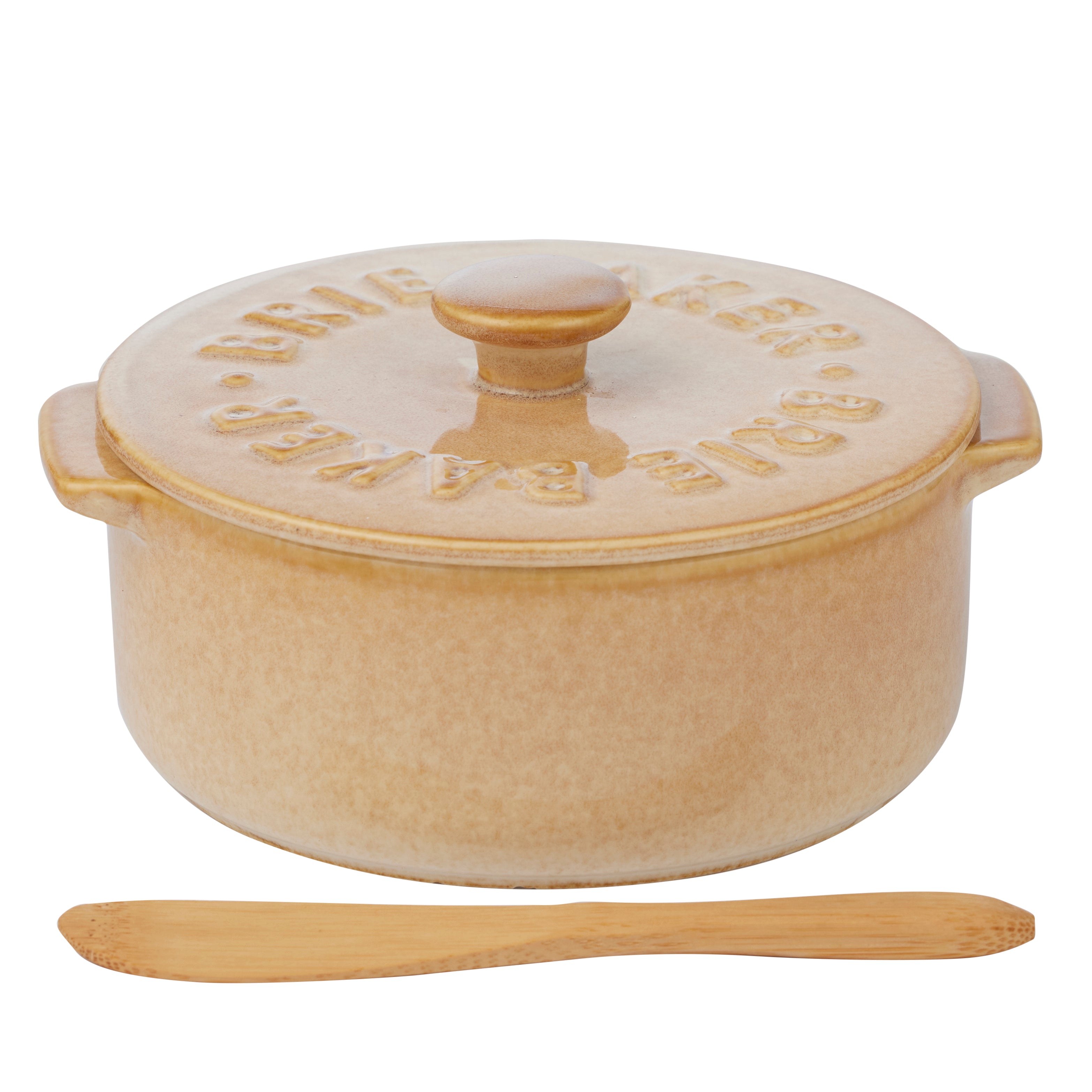 Loire Ceramic Brie Baker 13.5x16x7.5cm Natural-Dining & Entertaining-Coast To Coast Home-The Bay Room