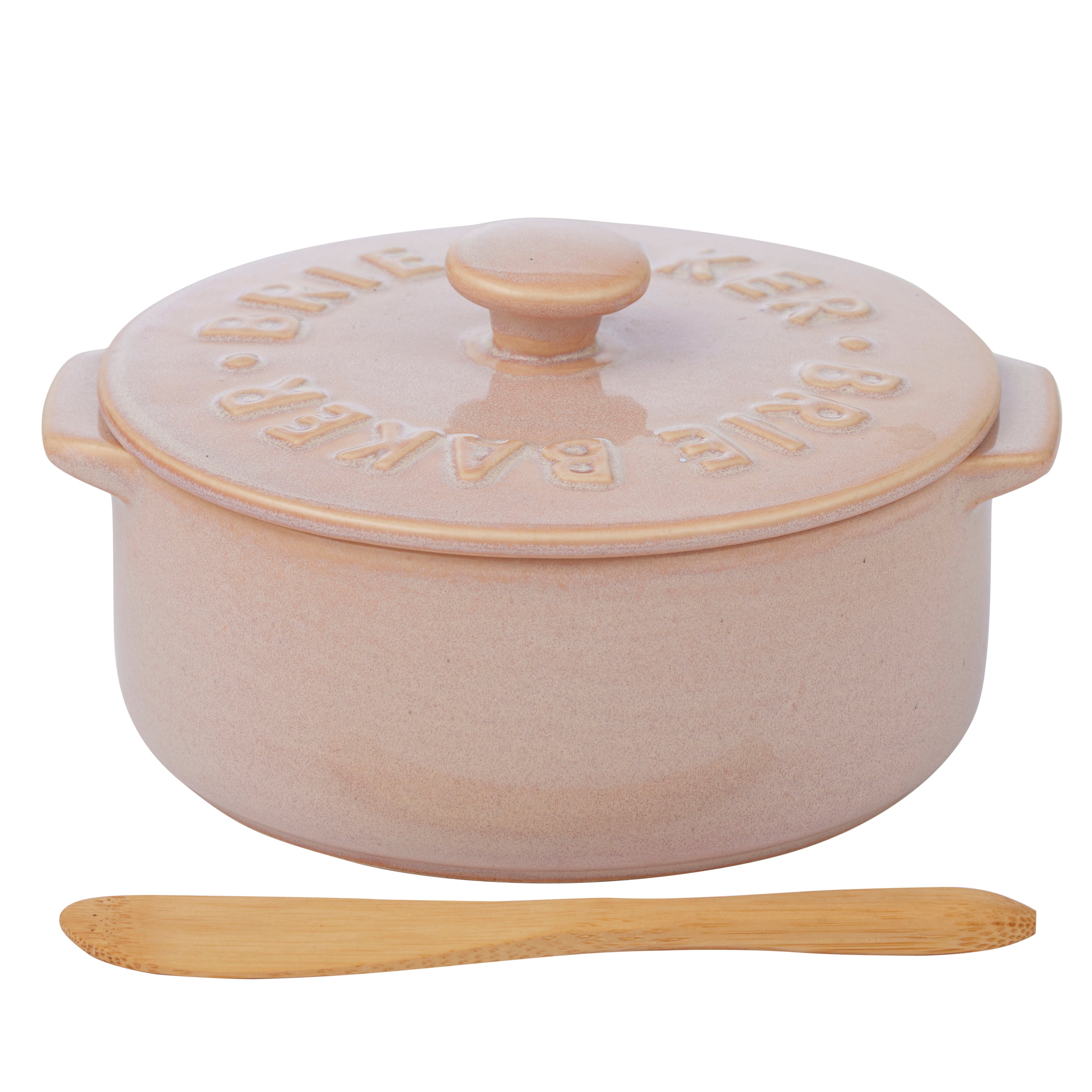 Loire Ceramic Brie Baker 13.5x16x7.5cm Rosa-Dining & Entertaining-Coast To Coast Home-The Bay Room