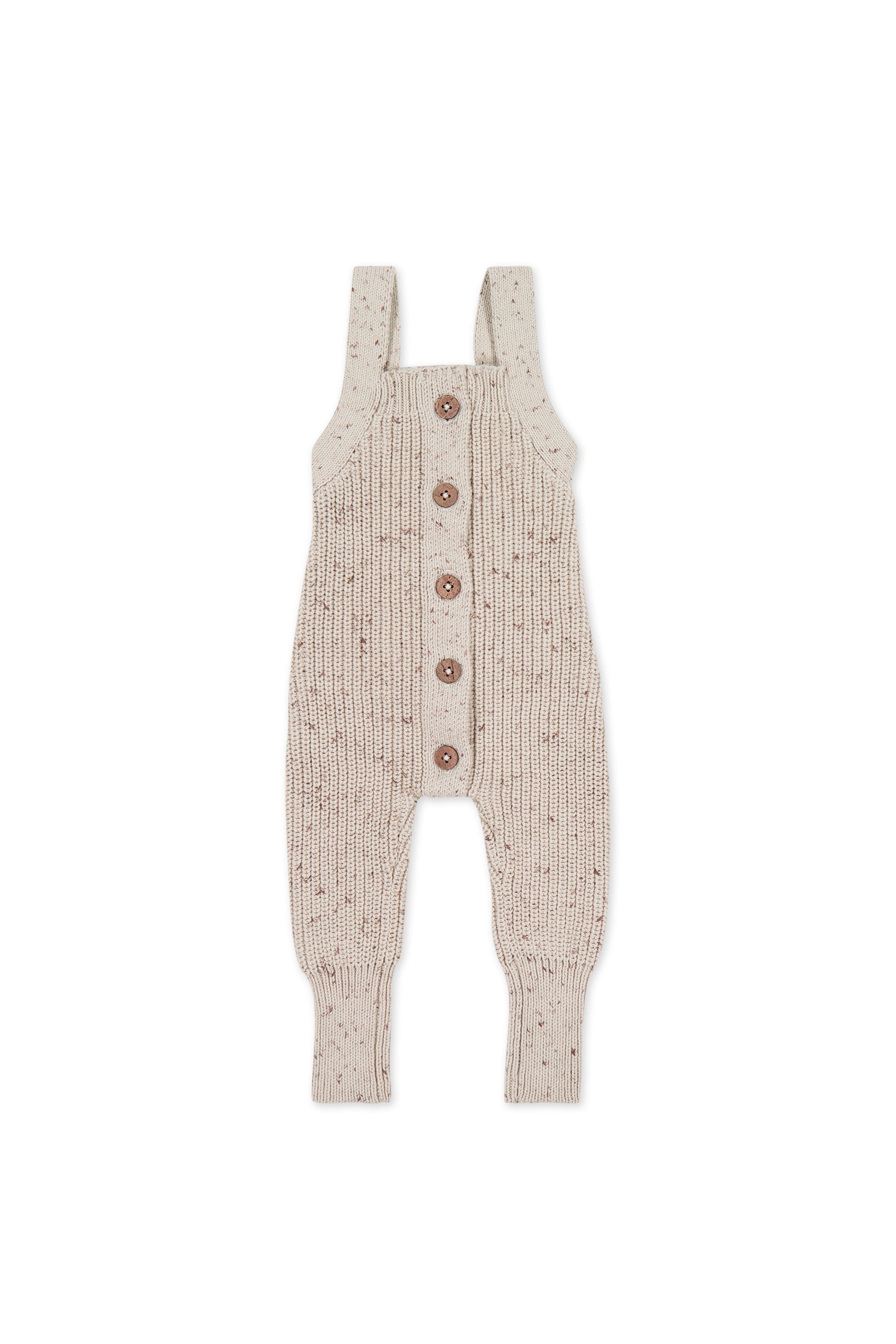 London Knitted Playsuit - Oatmeal Little Fawn Elk Fleck-Clothing & Accessories-Jamie Kay-The Bay Room