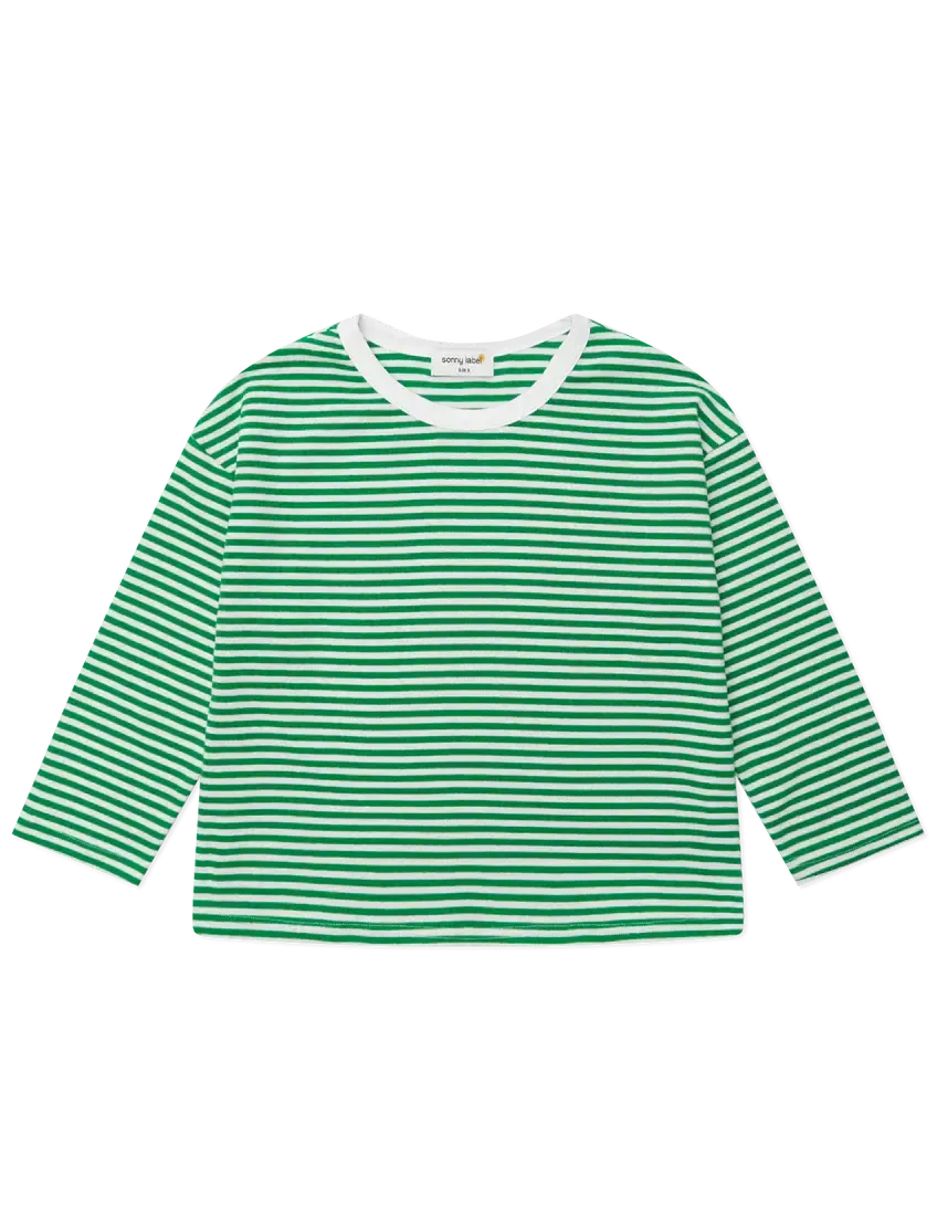 Long Tee in Green Stripe-Clothing & Accessories-Sonny Label-The Bay Room