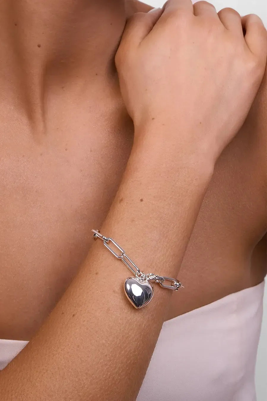 Lotte Silver Heart Bracelet-Jewellery-Liberte-The Bay Room