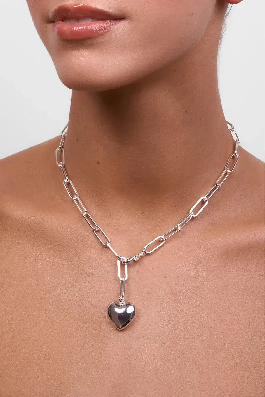 Lotte Silver Heart Necklace-Jewellery-Liberte-The Bay Room